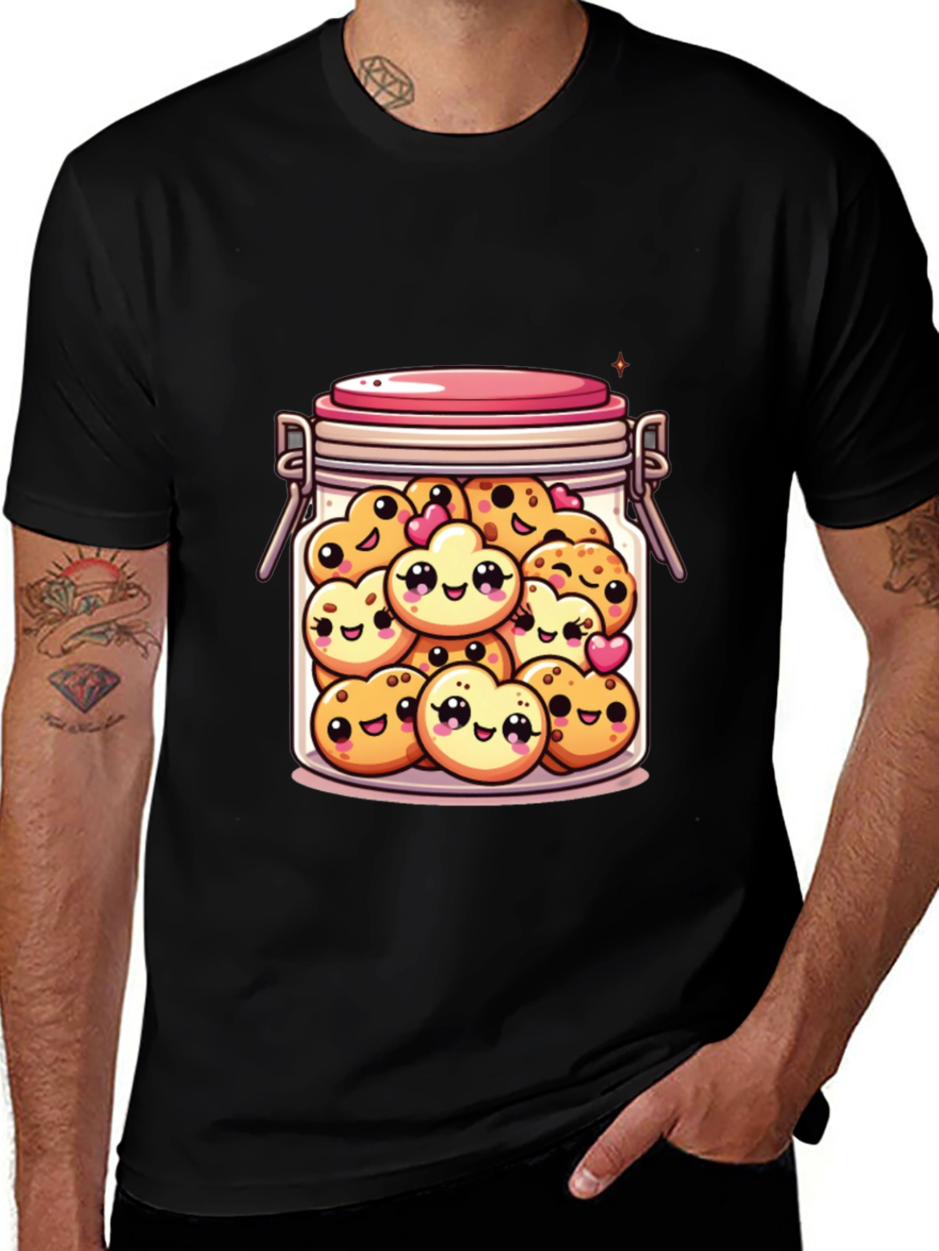 Kawaii Cookie Jar Graphic T-Shirt