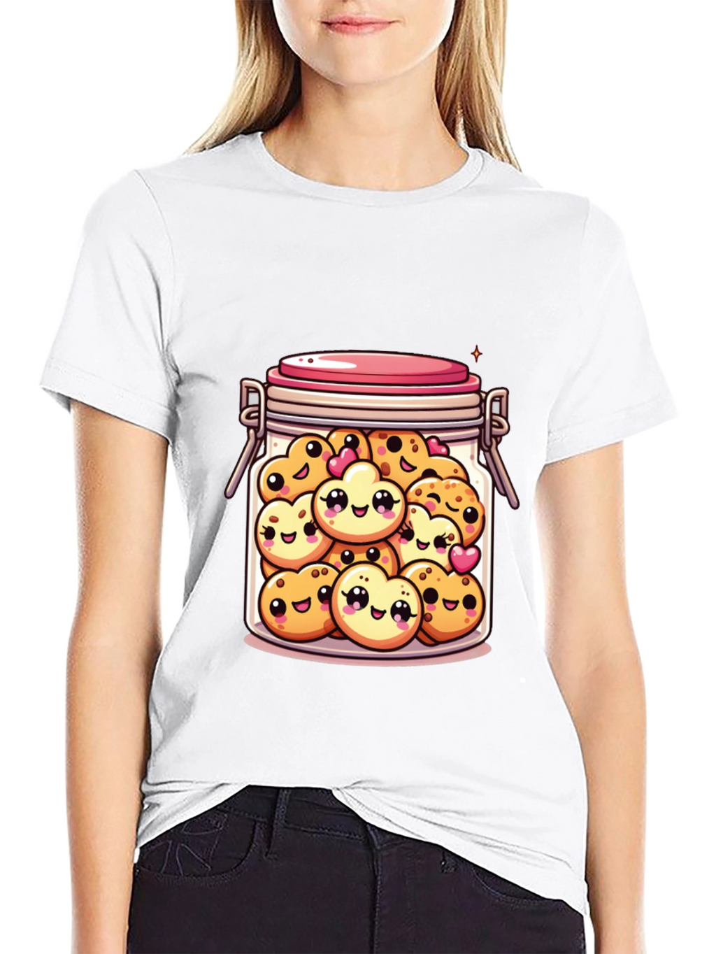 Kawaii Cookie Jar Graphic T-Shirt
