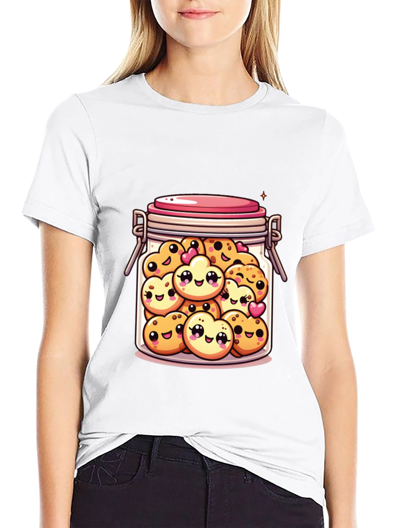 Kawaii Cookie Jar Graphic T-Shirt