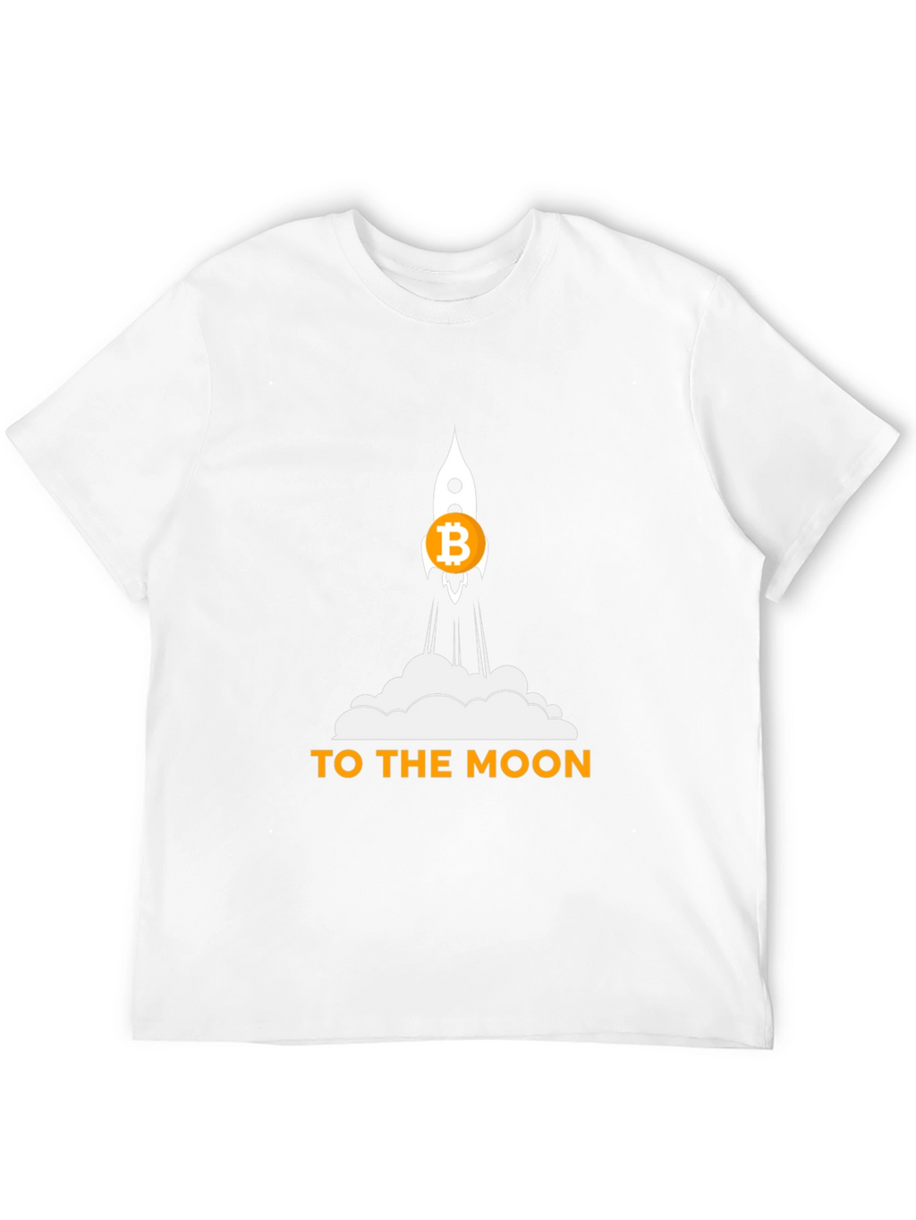 Bitcoin Rocket to the Moon Black T-Shirt