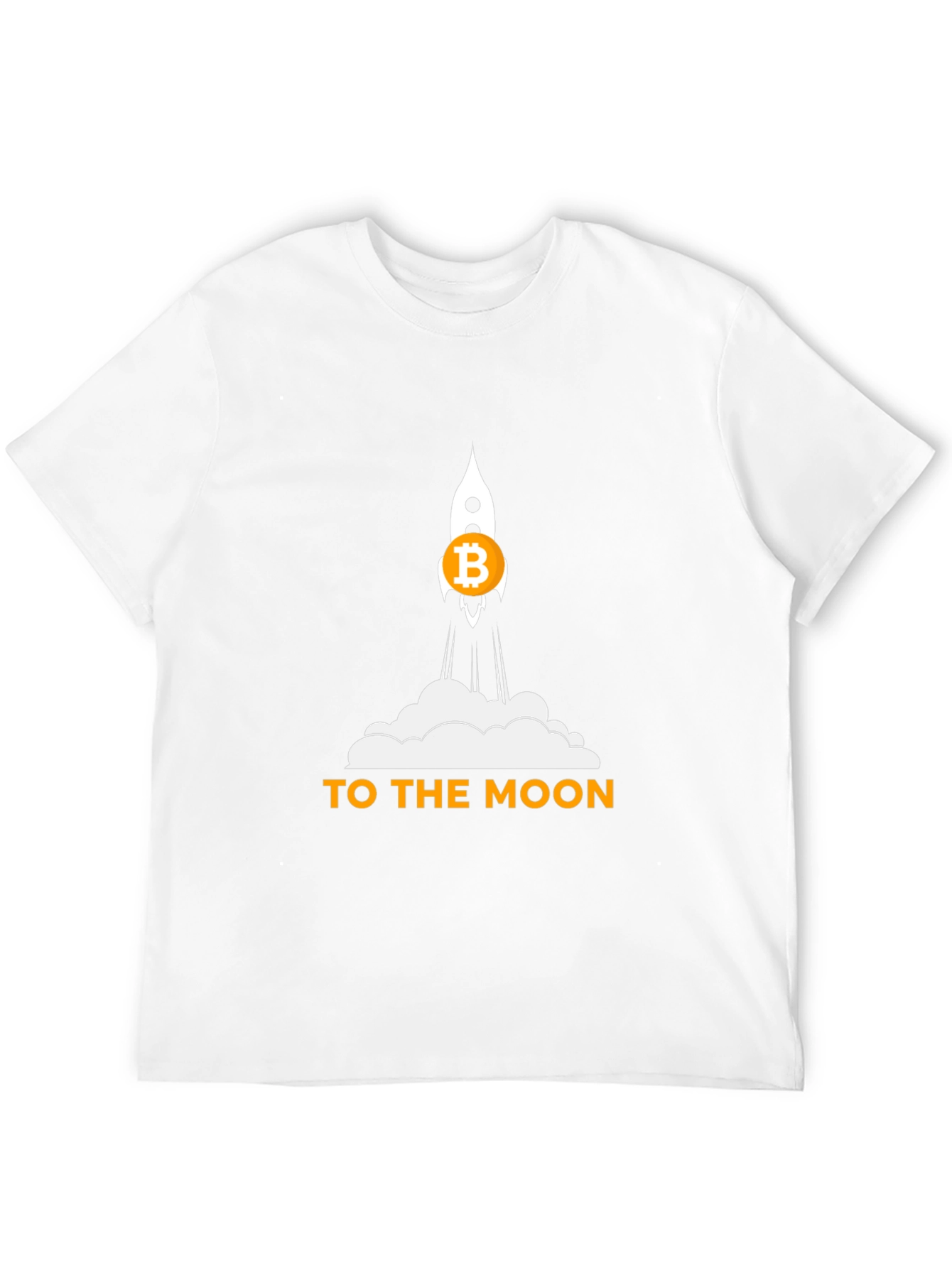 Bitcoin Rocket to the Moon Black T-Shirt