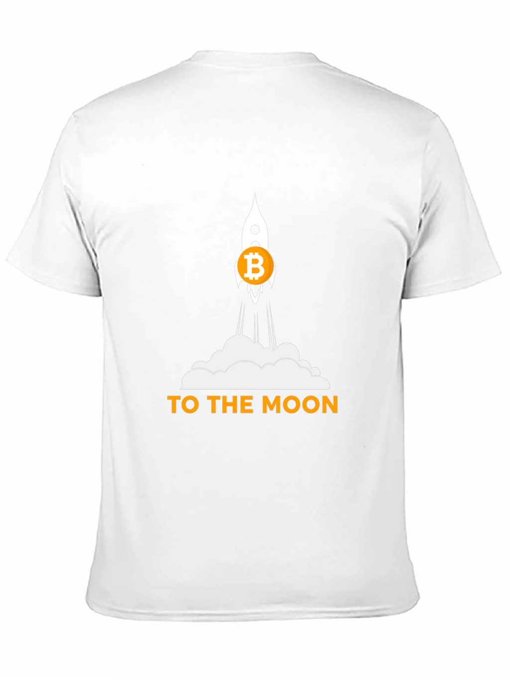 Bitcoin Rocket to the Moon Black T-Shirt