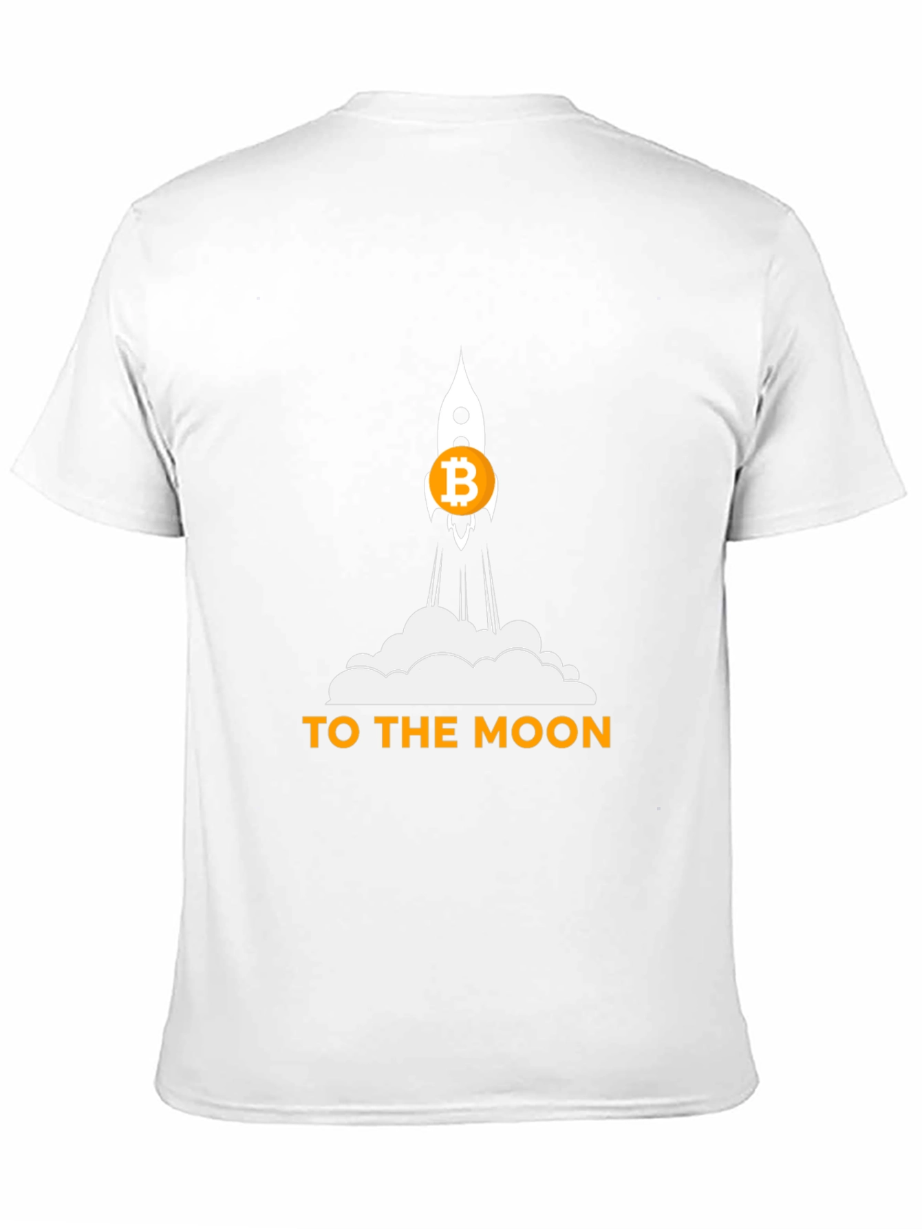 Bitcoin Rocket to the Moon Black T-Shirt