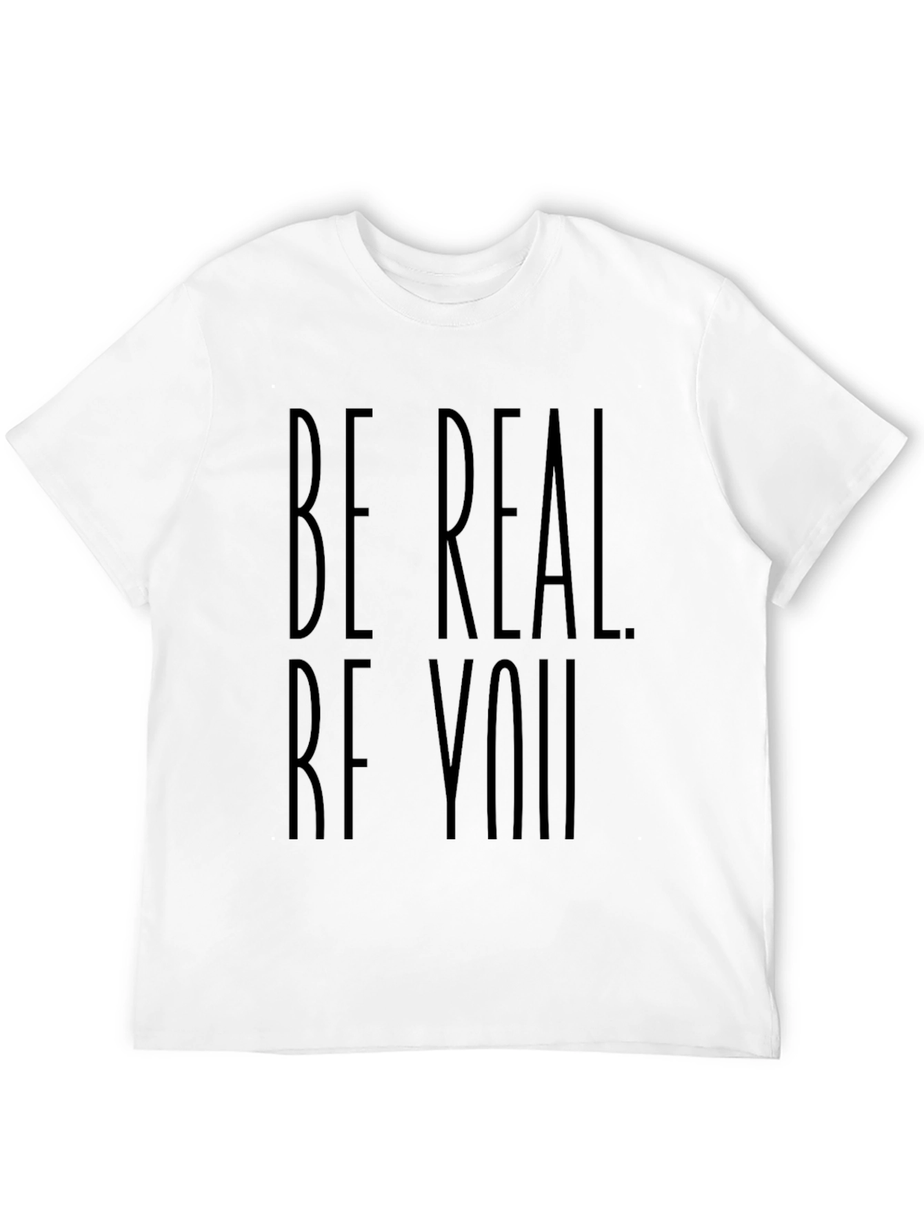 Be Real Be You Black Graphic Tee