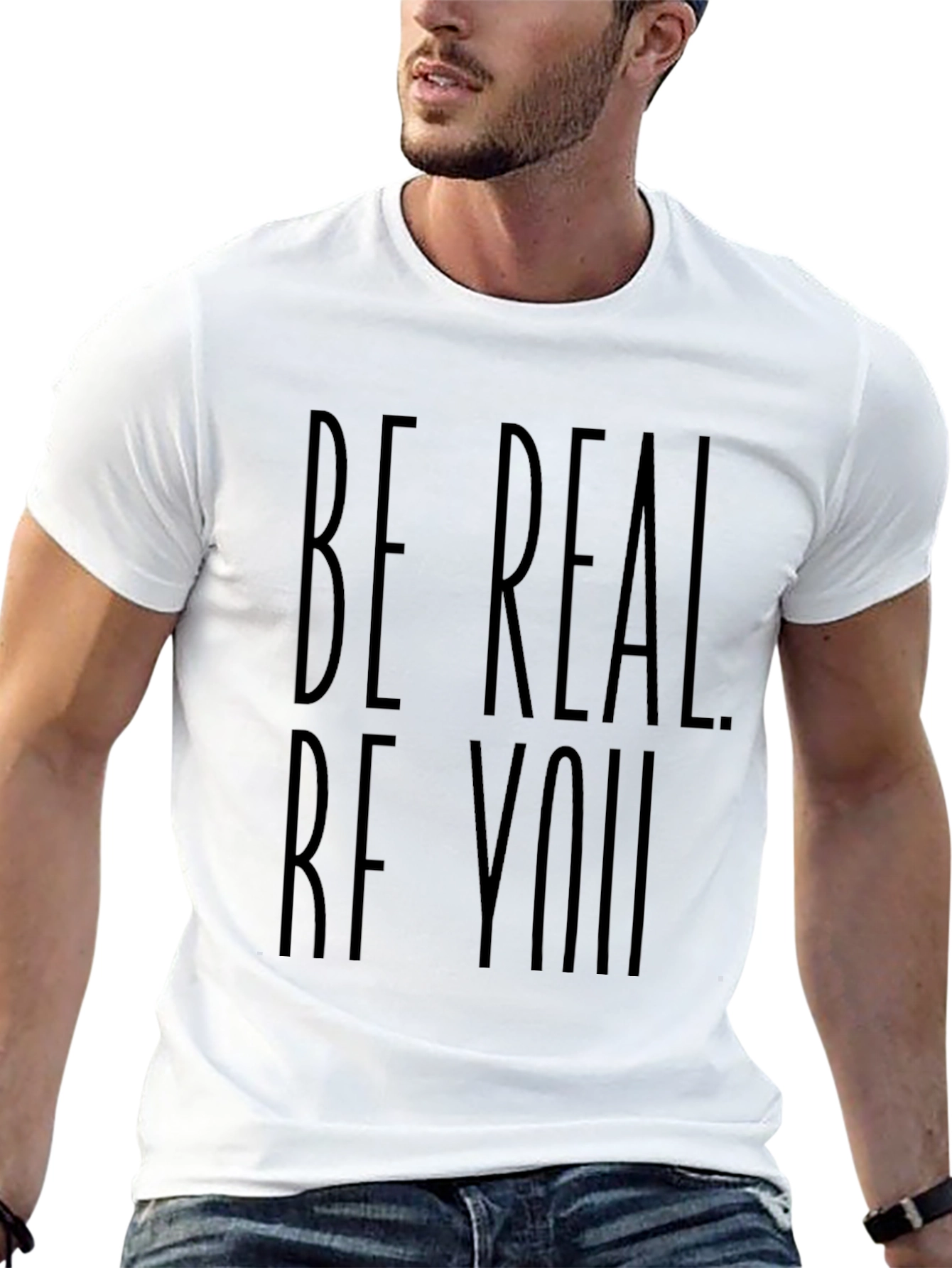 Be Real Be You Black Graphic Tee