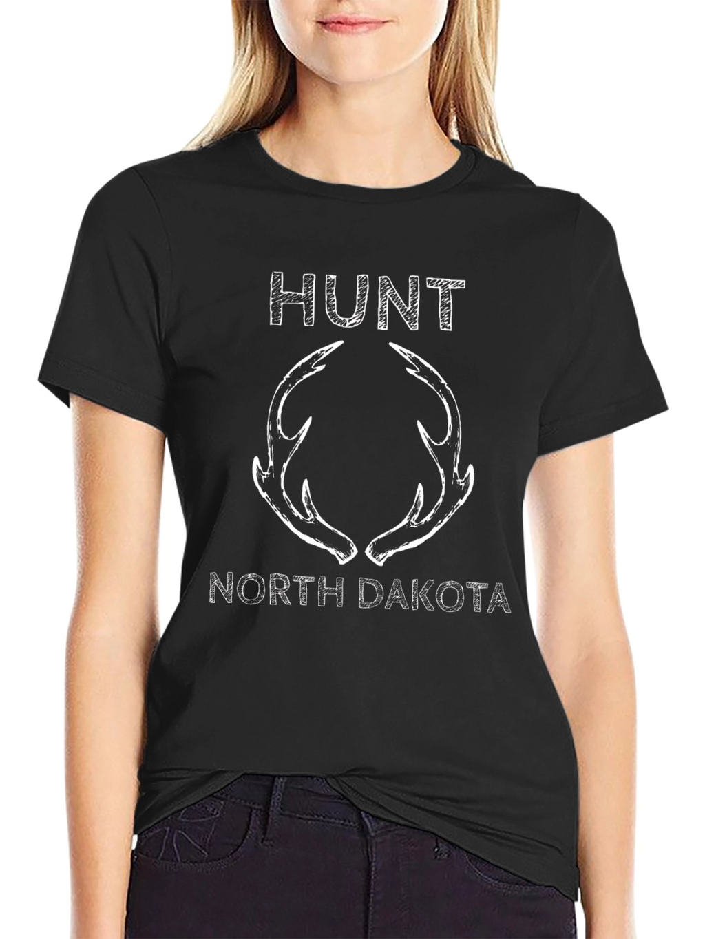 Hunt North Dakota Antler T-Shirt