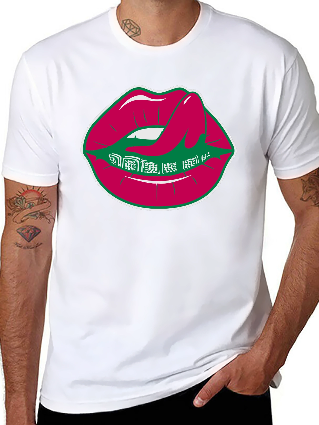 Lips Graphic Tee - Unique Design