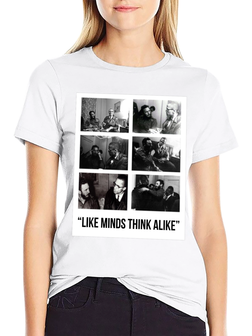 Like Minds T-Shirt: Castro & Malcolm X