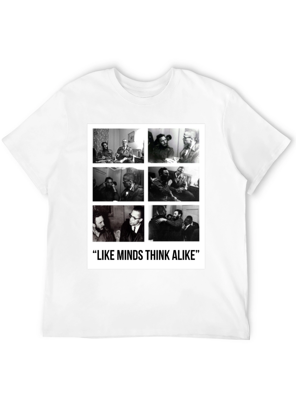 Like Minds T-Shirt: Castro & Malcolm X