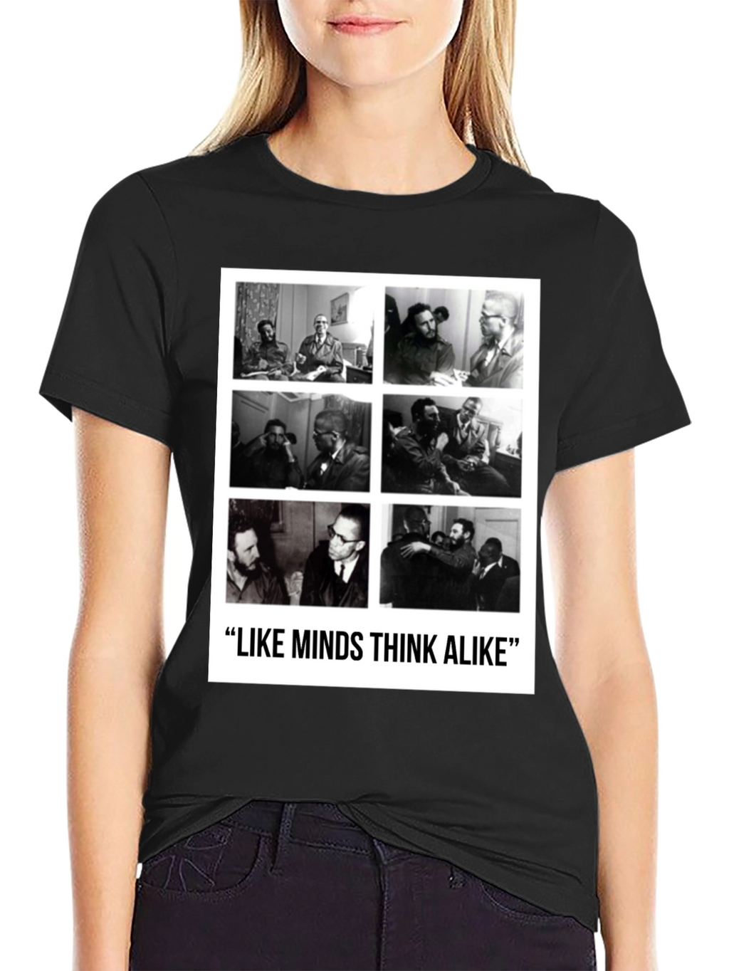 Like Minds T-Shirt: Castro & Malcolm X