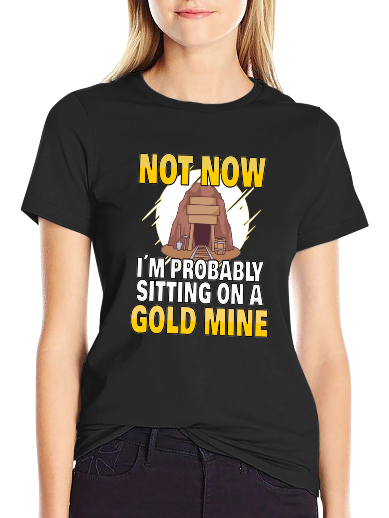 Gold Mine T-Shirt - Novelty Graphic Tee