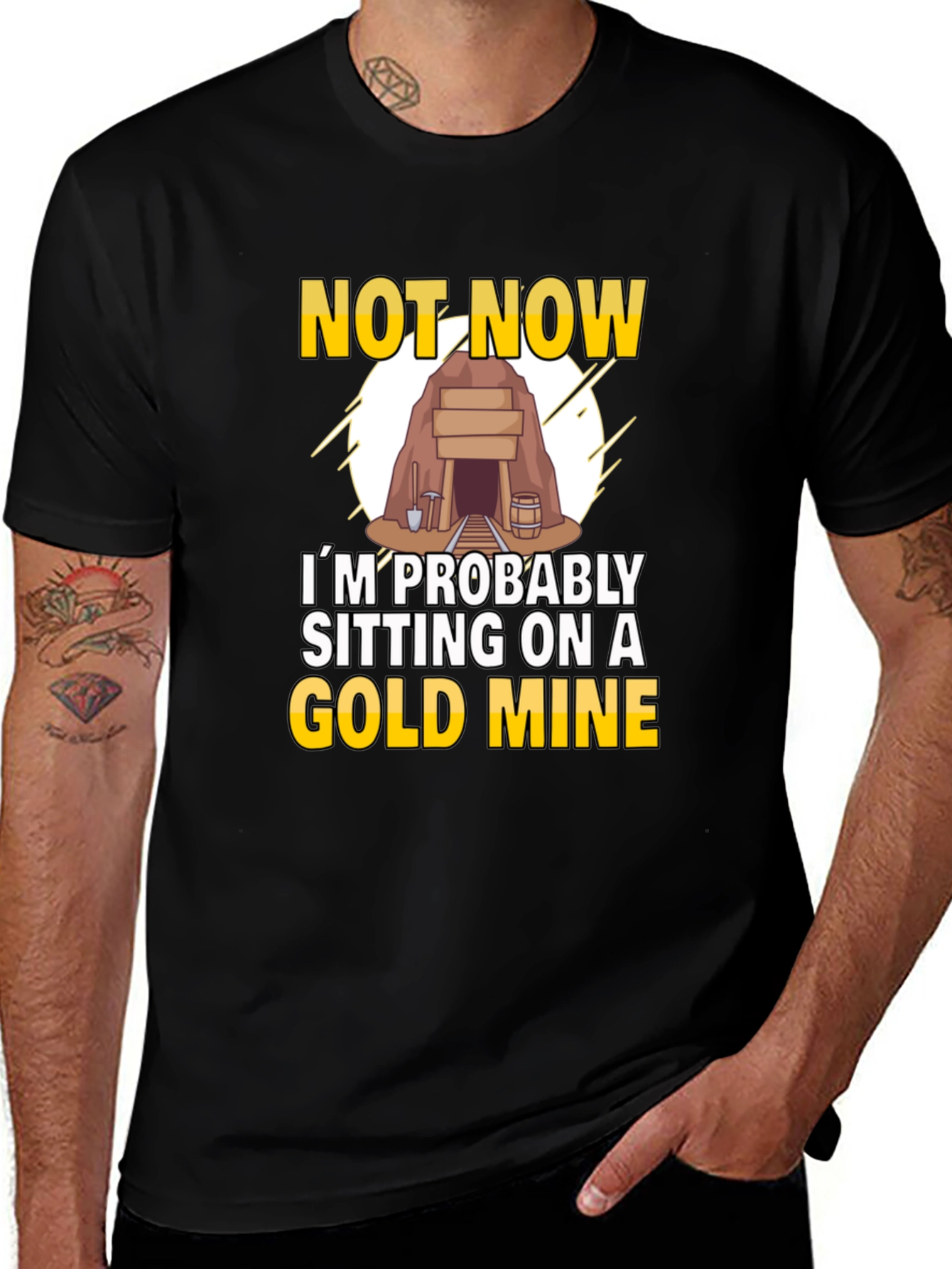 Gold Mine T-Shirt - Novelty Graphic Tee