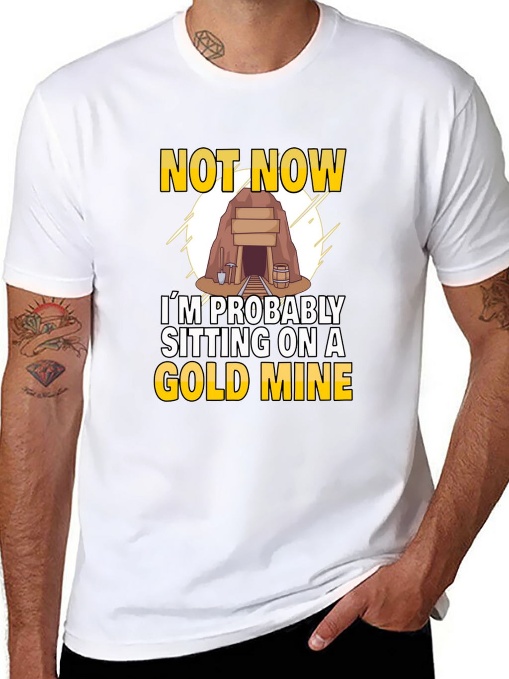 Gold Mine T-Shirt - Novelty Graphic Tee