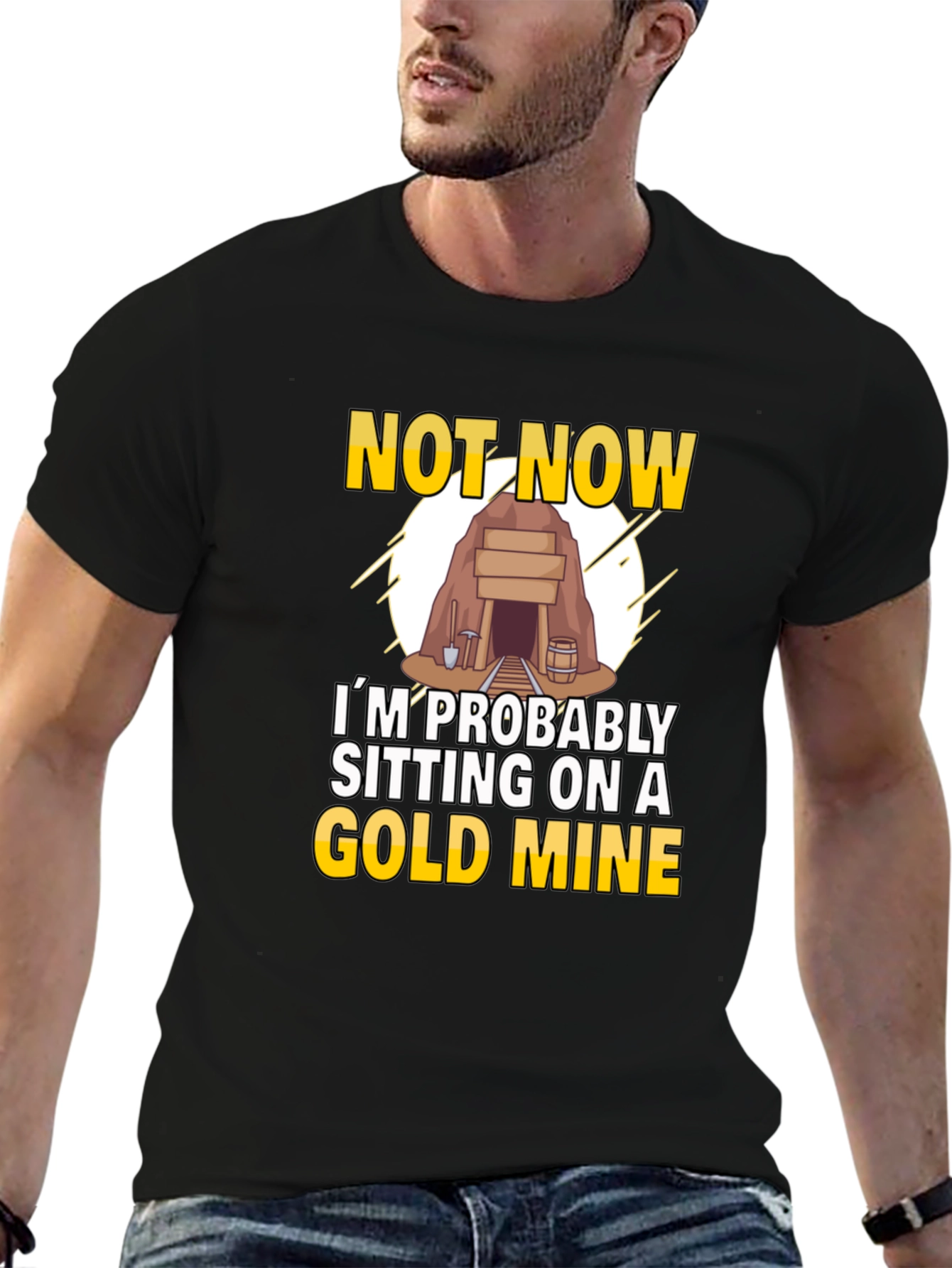 Gold Mine T-Shirt - Novelty Graphic Tee