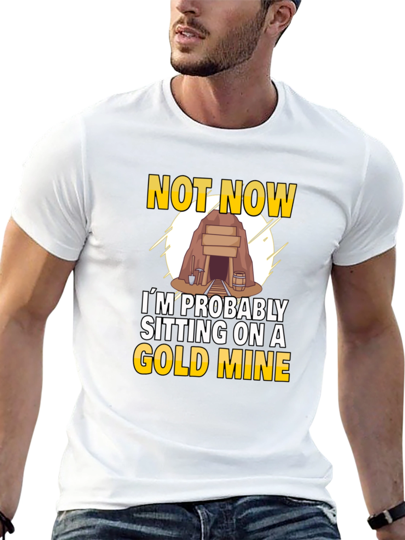 Gold Mine T-Shirt - Novelty Graphic Tee
