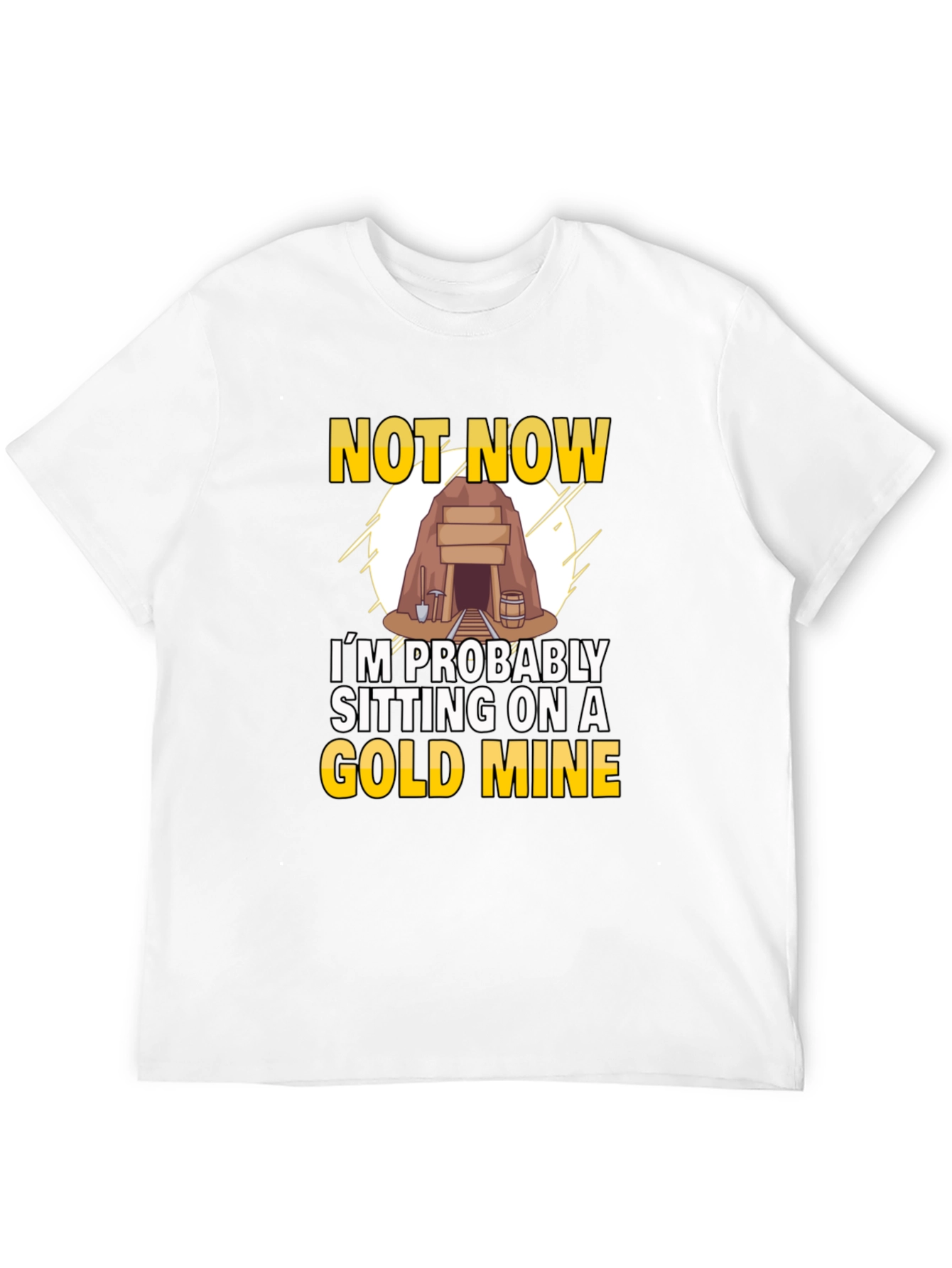Gold Mine T-Shirt - Novelty Graphic Tee