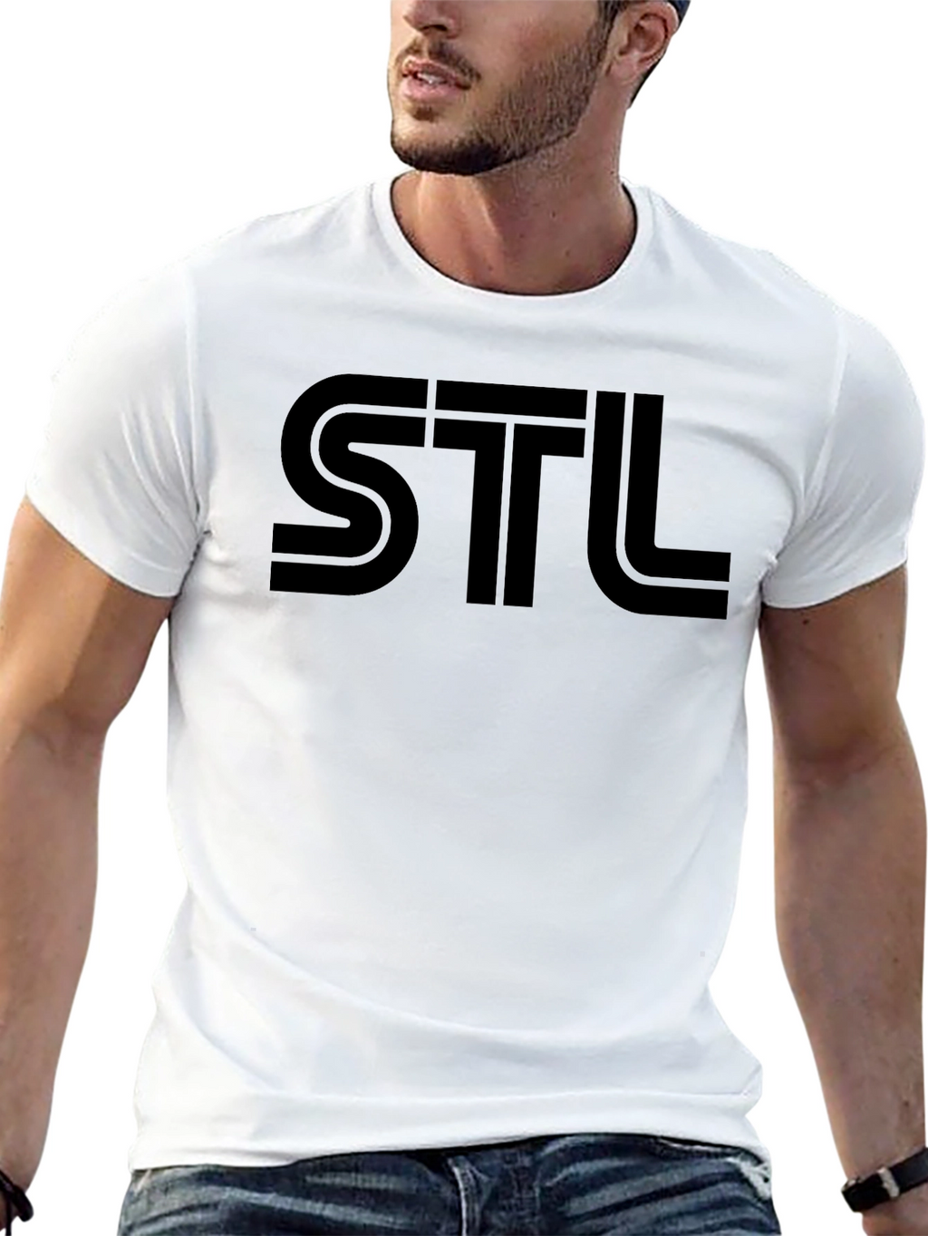 STL Graphic T-Shirt - Casual Short Sleeve Tee