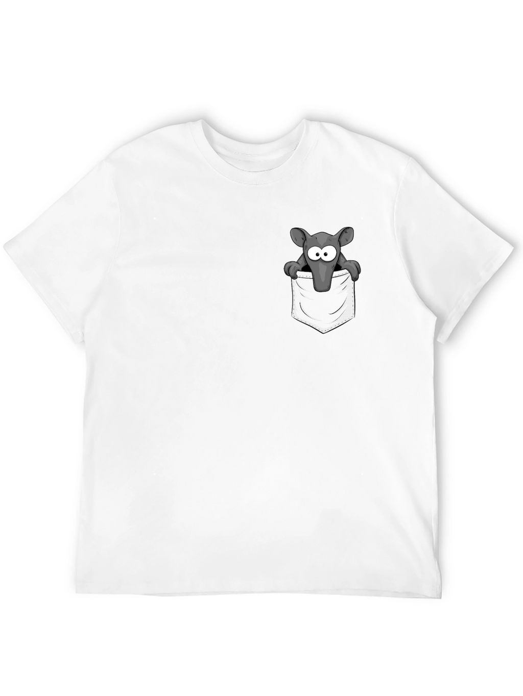 Pocket Rat Graphic Tee - Black Cotton T-Shirt