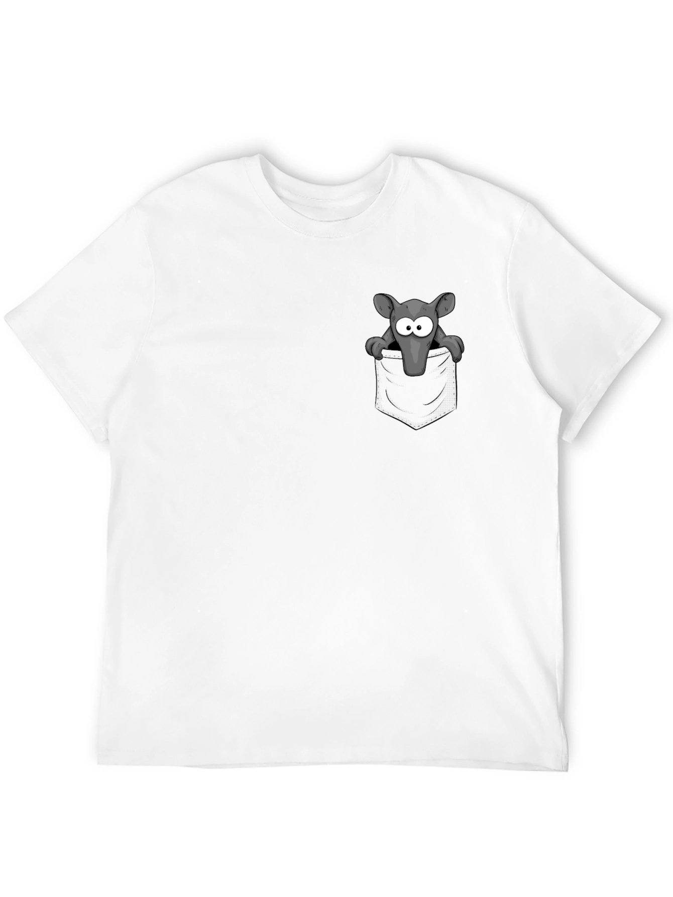 Pocket Rat Graphic Tee - Black Cotton T-Shirt