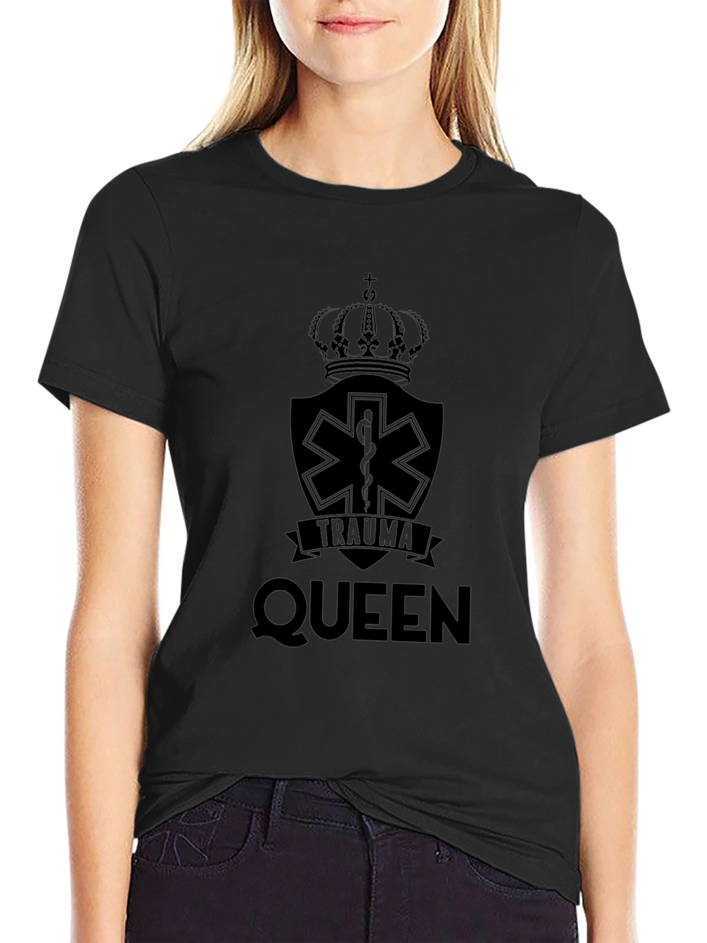 Trauma Queen Black Graphic Tee