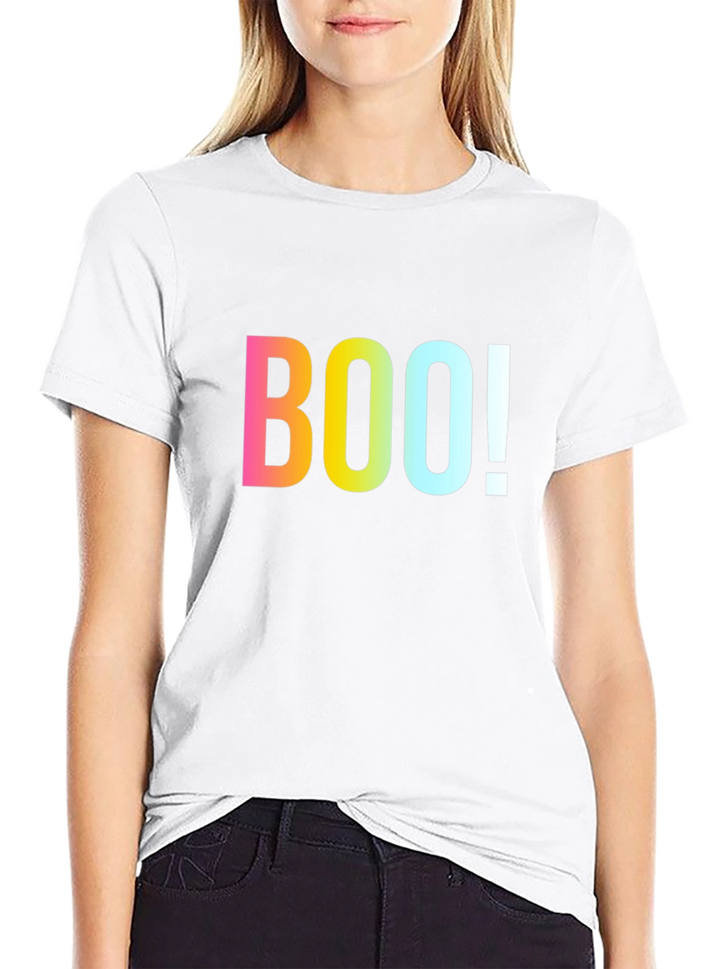 Halloween BOO! Graphic Print T-Shirt - Spooky Season Tee