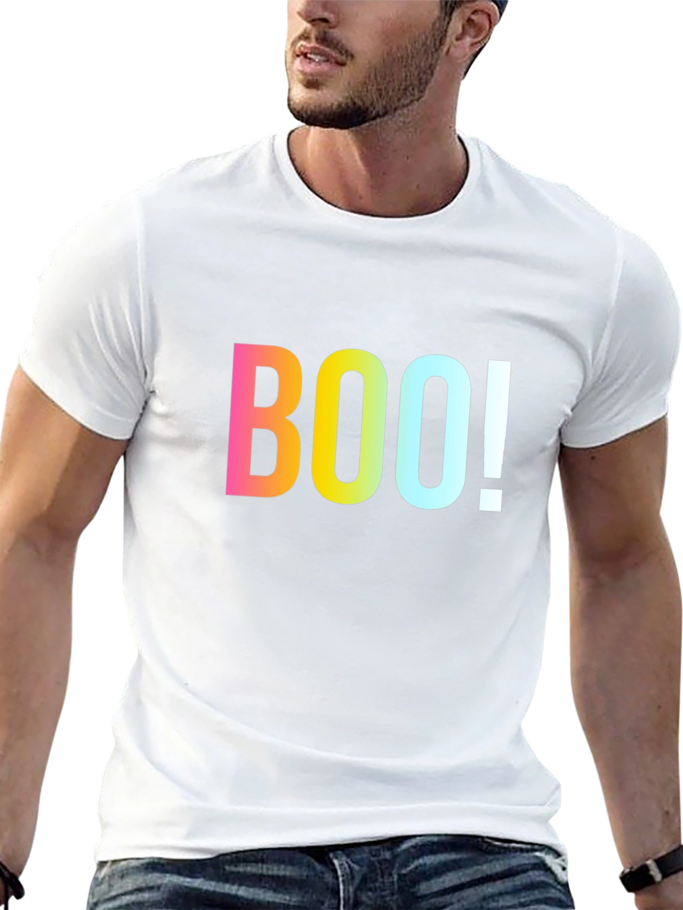 Halloween BOO! Graphic Print T-Shirt - Spooky Season Tee