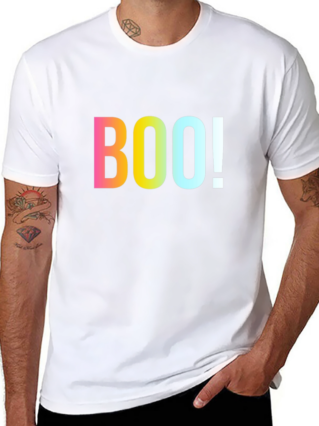 Halloween BOO! Graphic Print T-Shirt - Spooky Season Tee