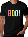 Halloween BOO! Graphic Print T-Shirt - Spooky Season Tee