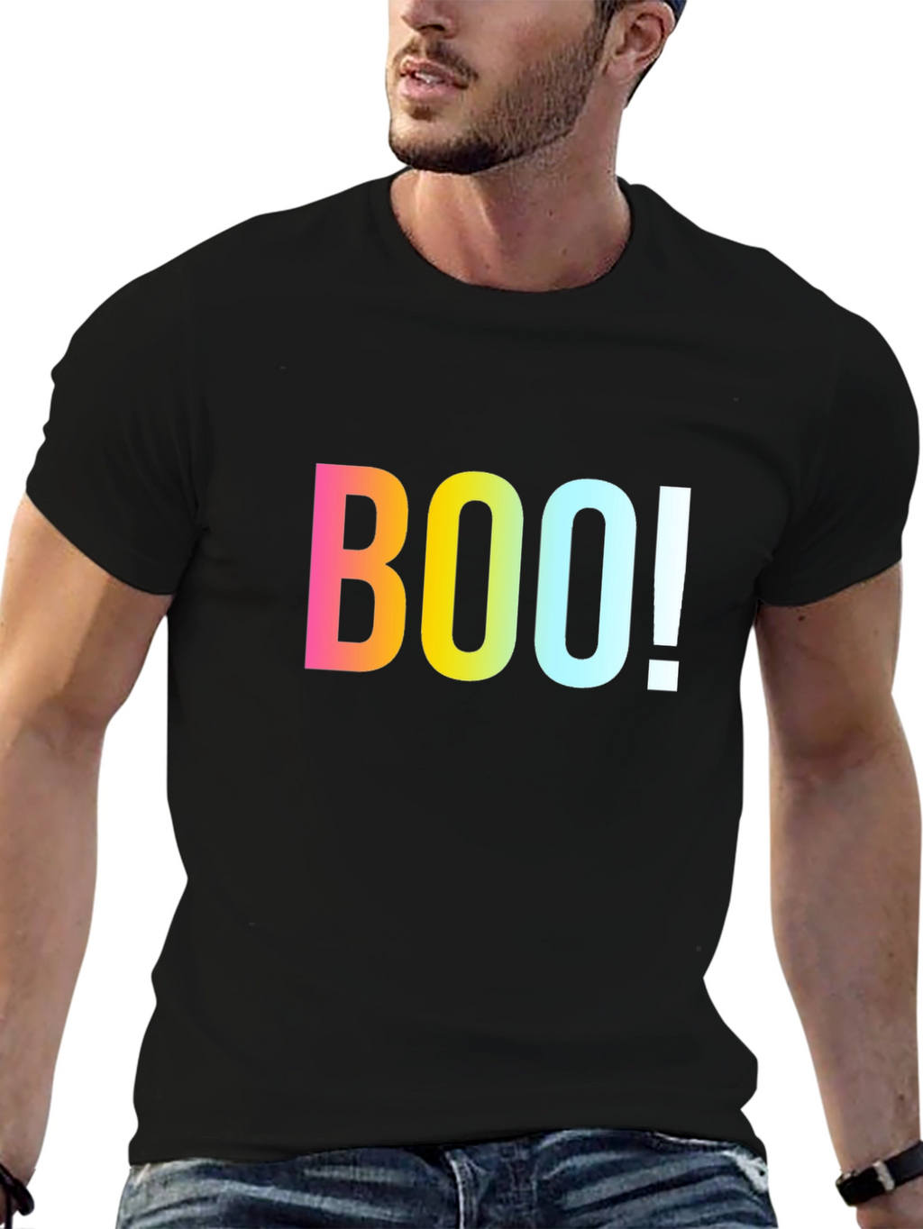 Halloween BOO! Graphic Print T-Shirt - Spooky Season Tee