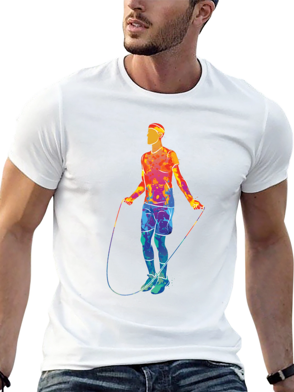 Retro Jump Rope Athlete Graphic T-Shirt