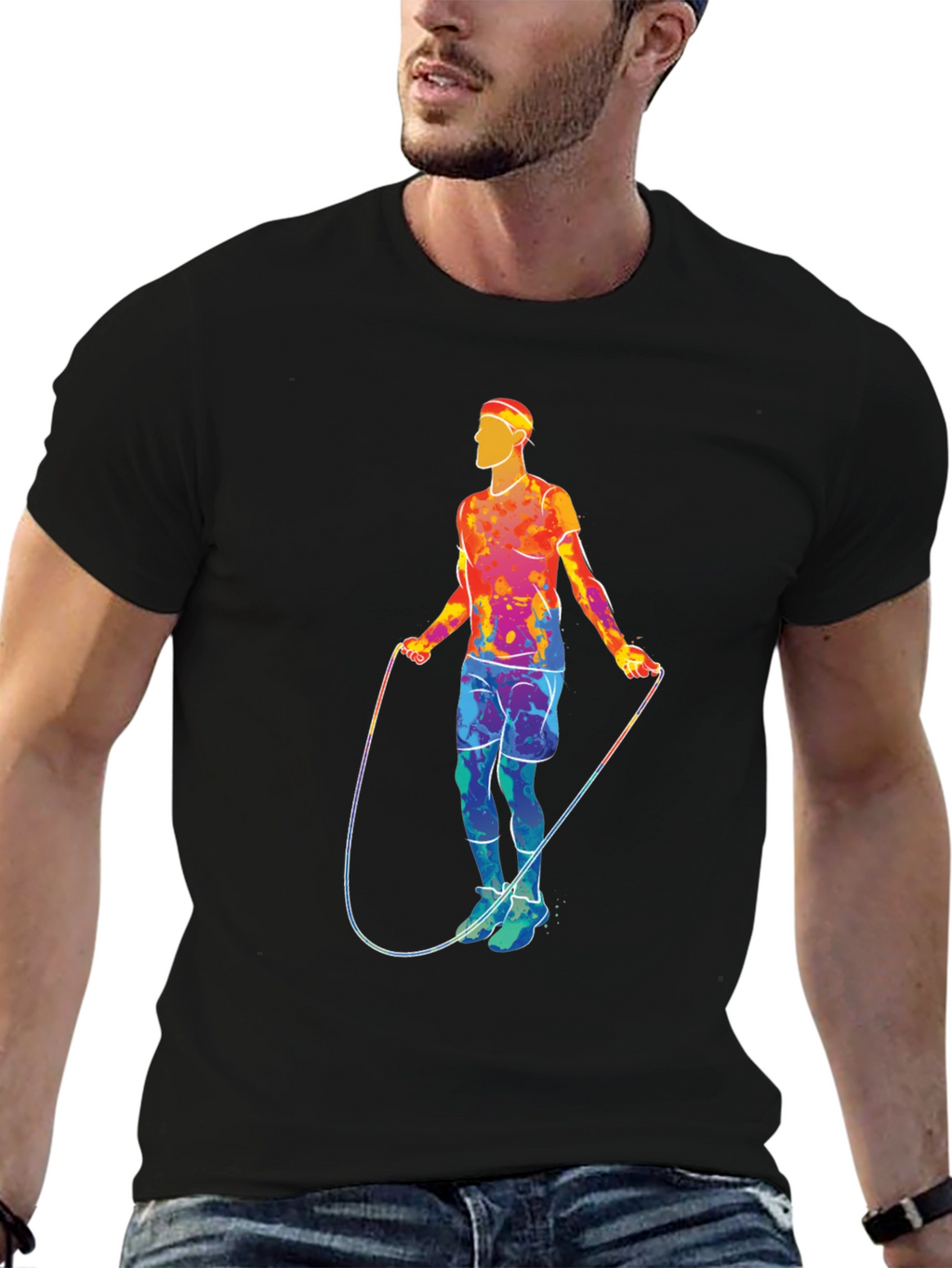 Retro Jump Rope Athlete Graphic T-Shirt