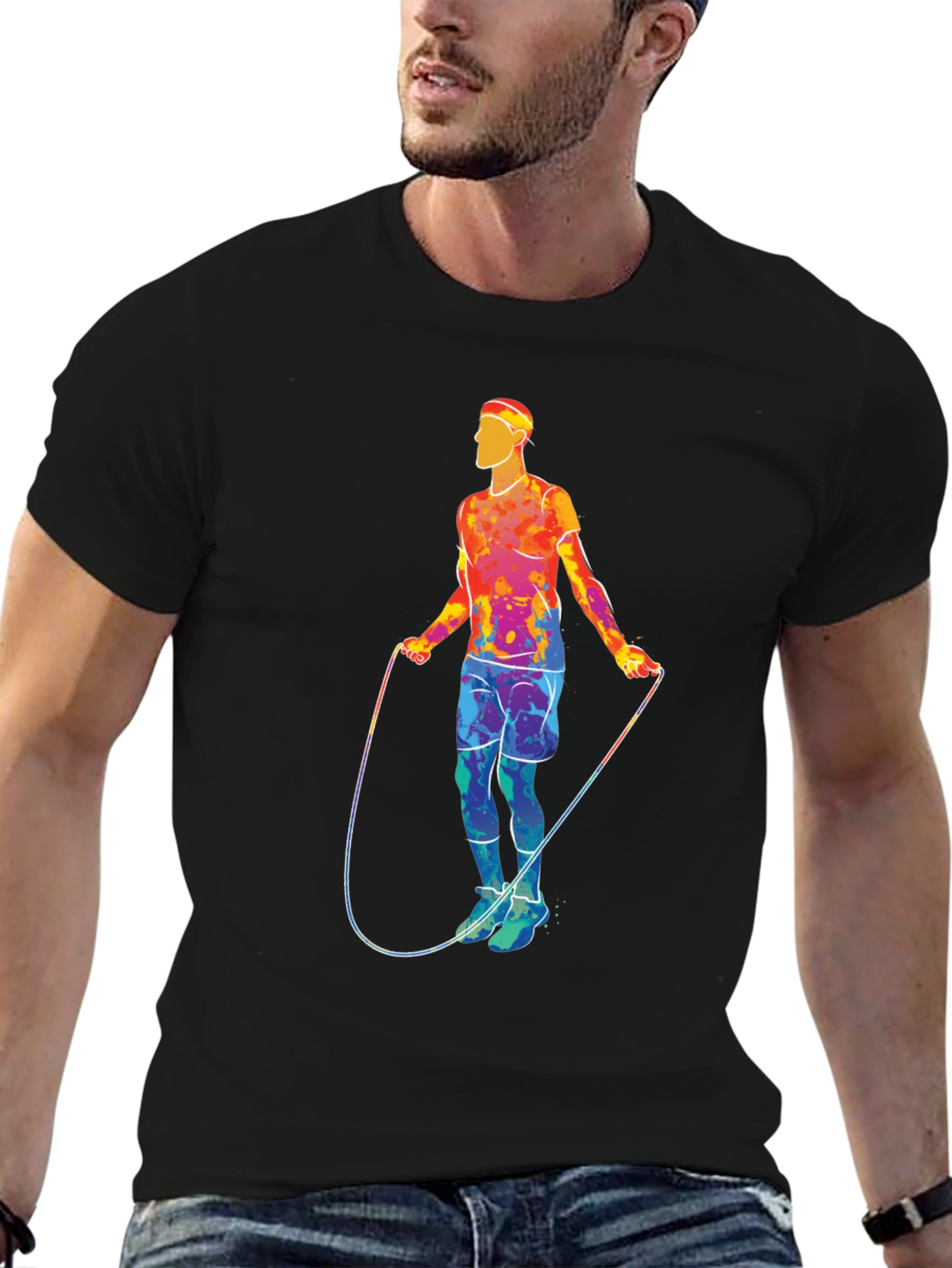 Retro Jump Rope Athlete Graphic T-Shirt