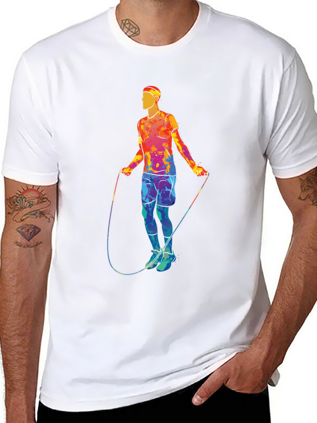Retro Jump Rope Athlete Graphic T-Shirt