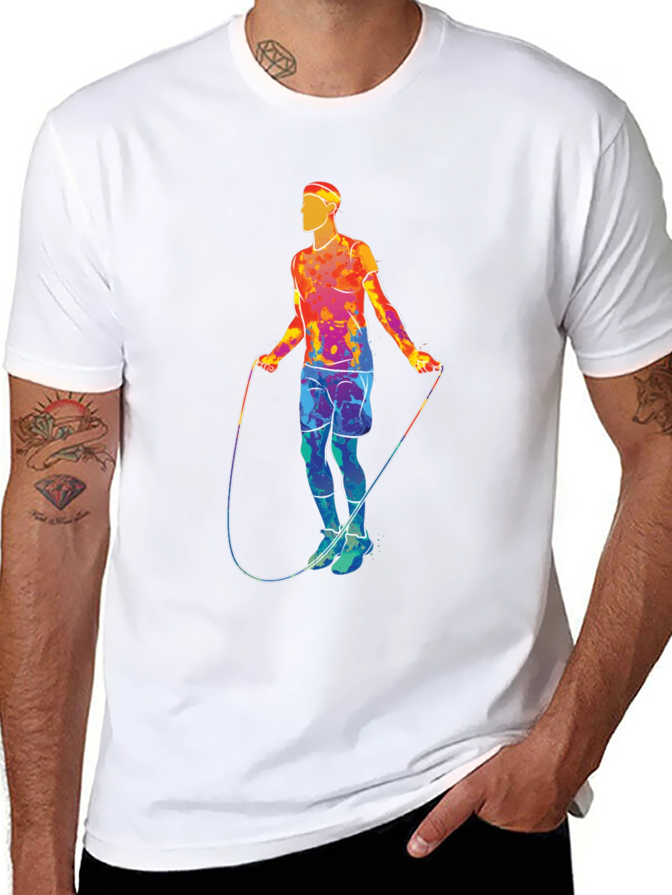Retro Jump Rope Athlete Graphic T-Shirt