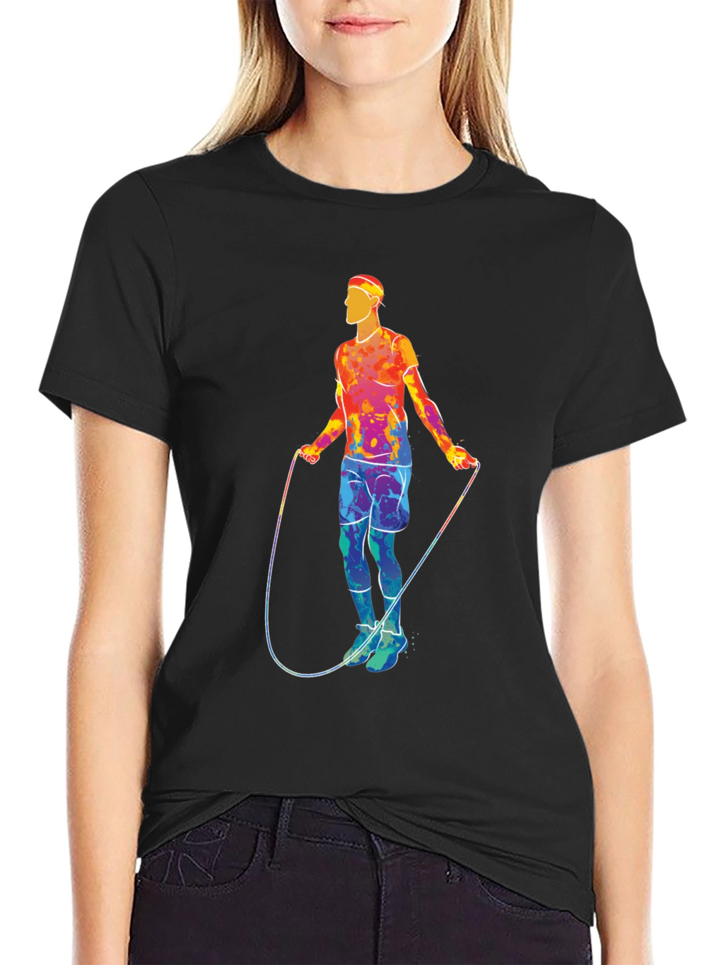 Retro Jump Rope Athlete Graphic T-Shirt