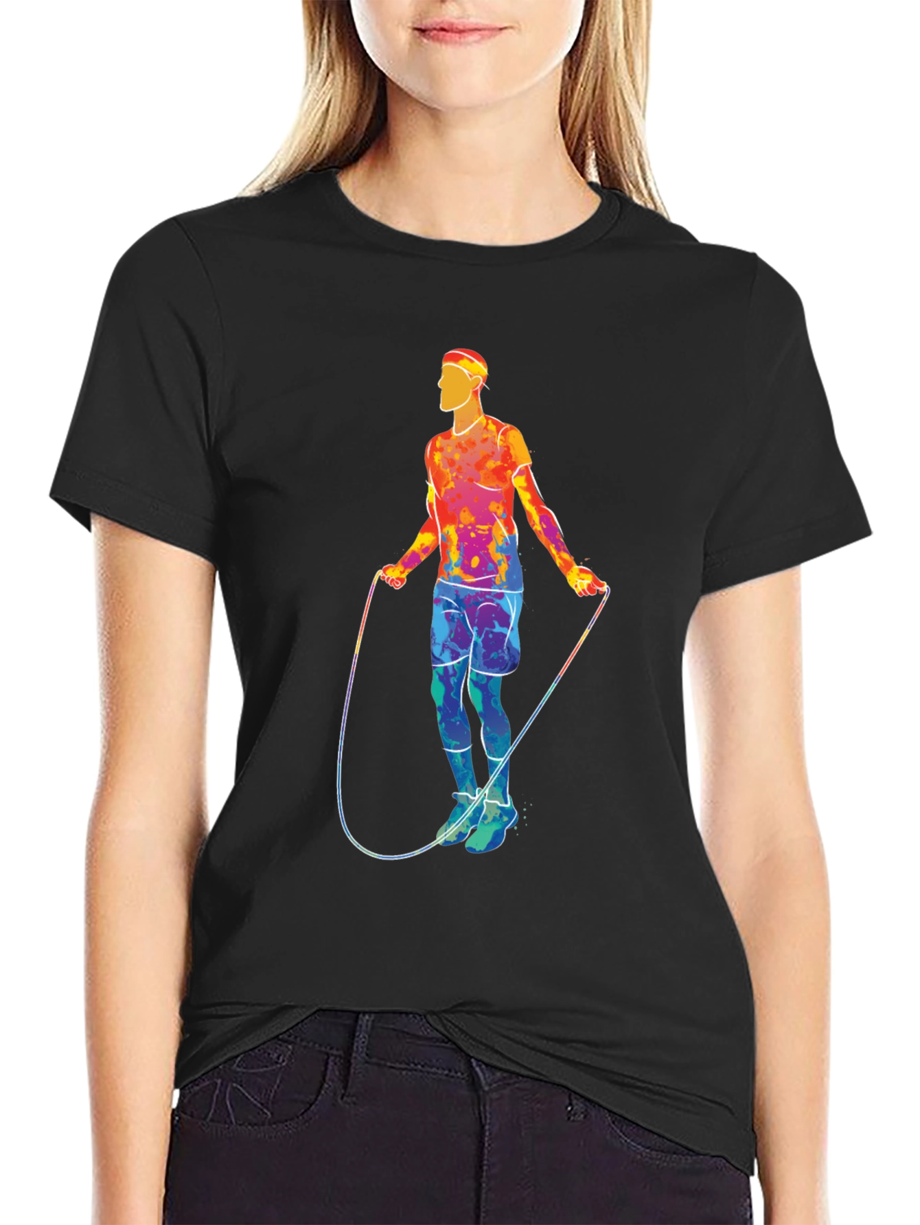 Retro Jump Rope Athlete Graphic T-Shirt