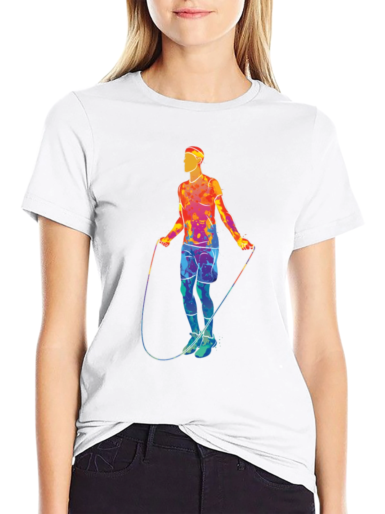 Retro Jump Rope Athlete Graphic T-Shirt