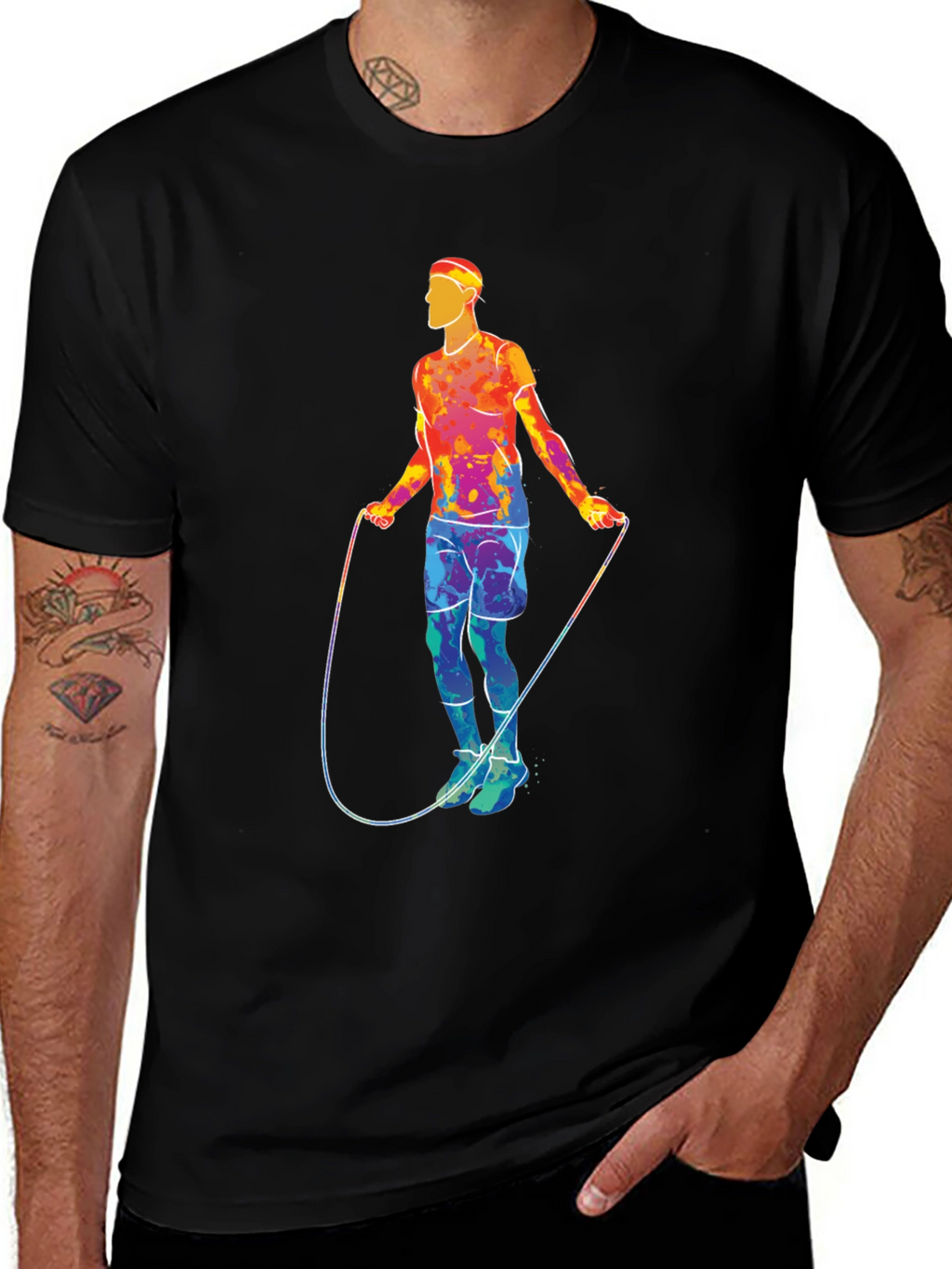 Retro Jump Rope Athlete Graphic T-Shirt