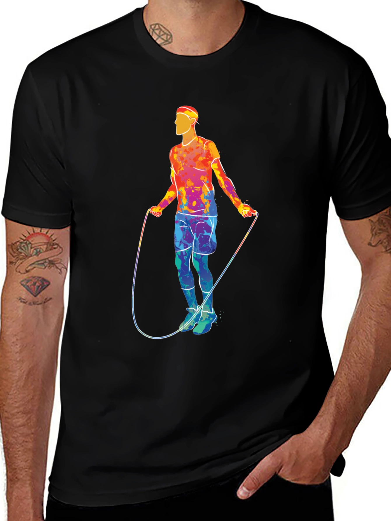 Retro Jump Rope Athlete Graphic T-Shirt
