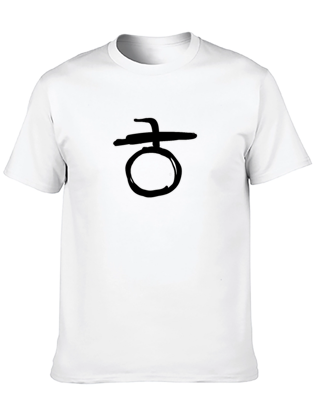 Abstract Symbol Graphic Print Black T-Shirt