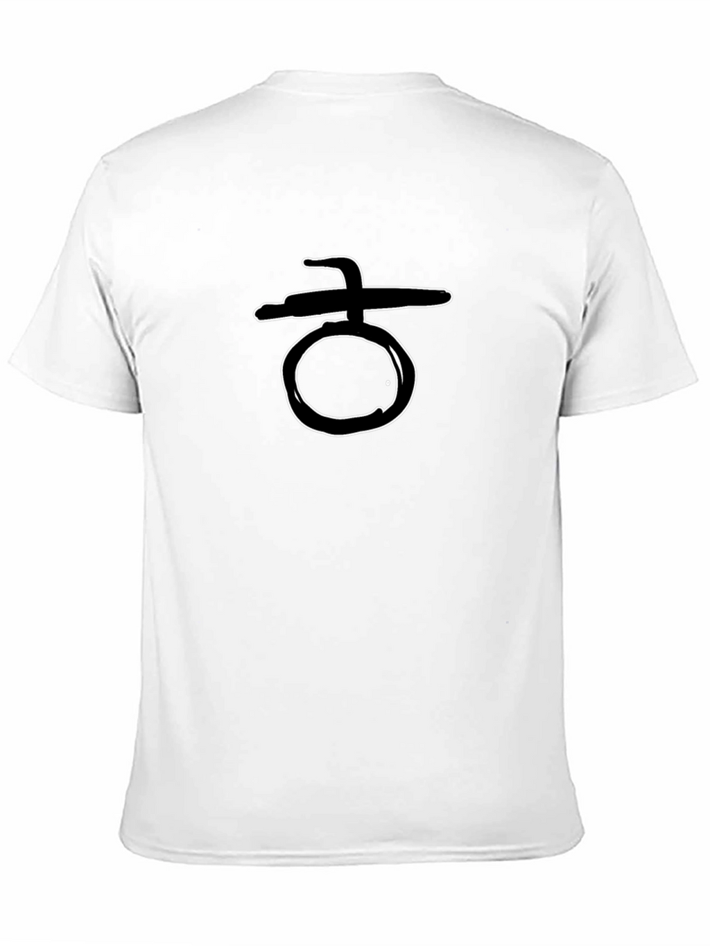 Abstract Symbol Graphic Print Black T-Shirt