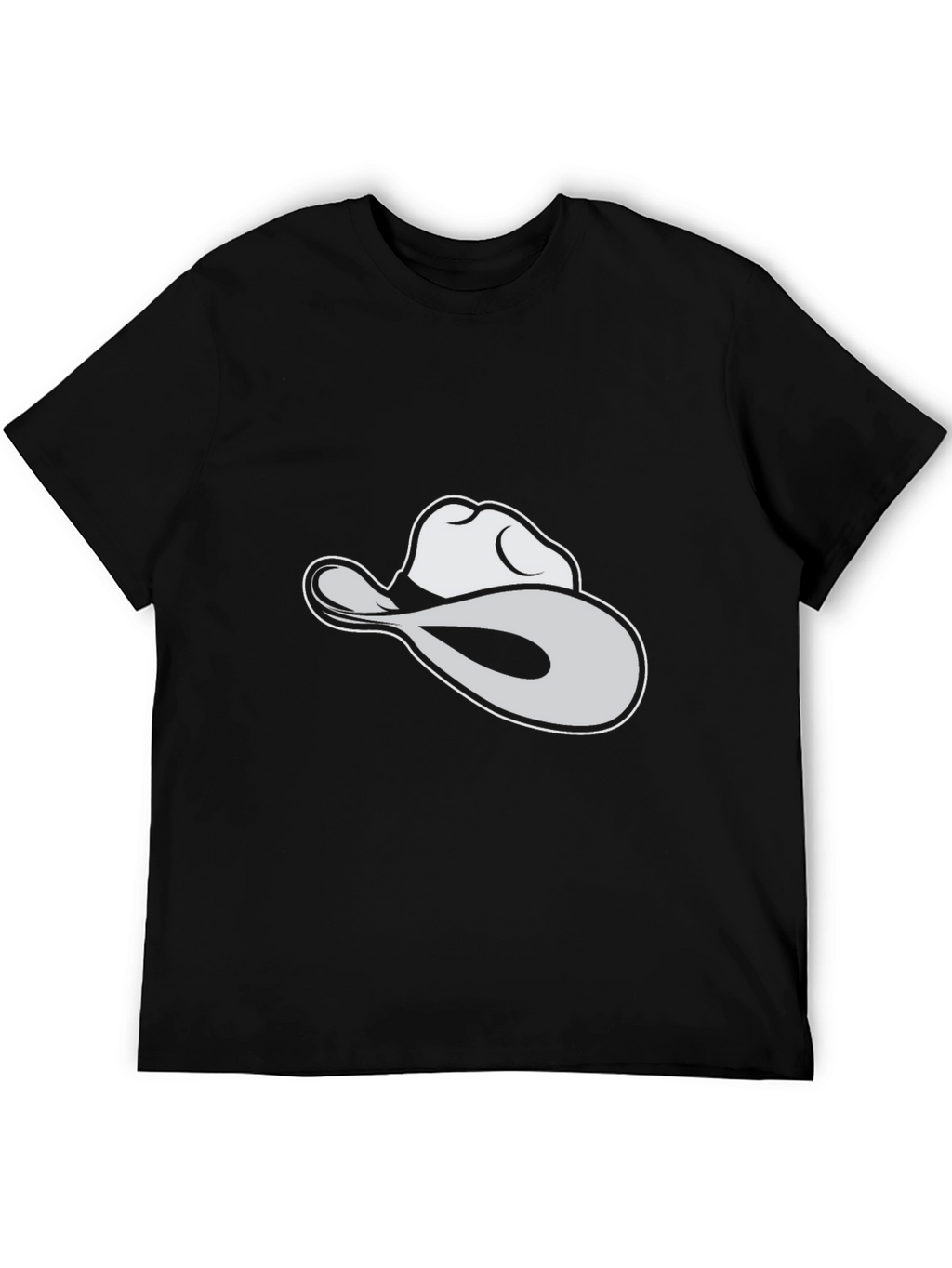 Black Cowboy Hat T-Shirt: Casual Graphic Tee