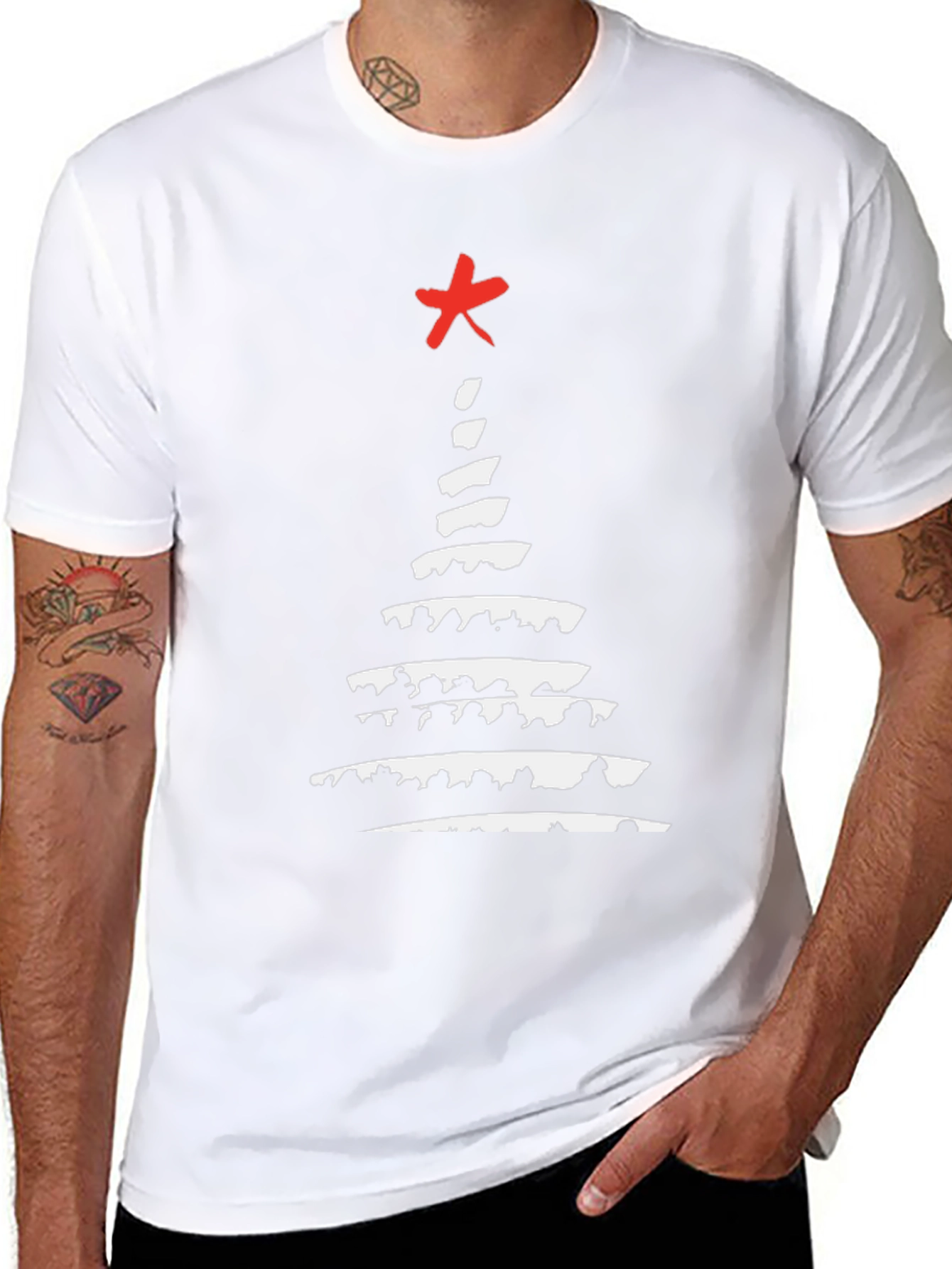 Abstract Christmas Tree Graphic Tee