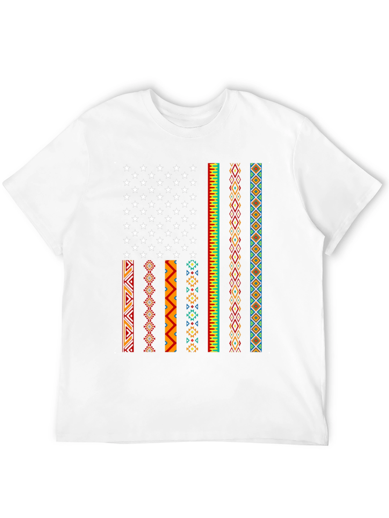 American Flag Tribal Pattern Tee