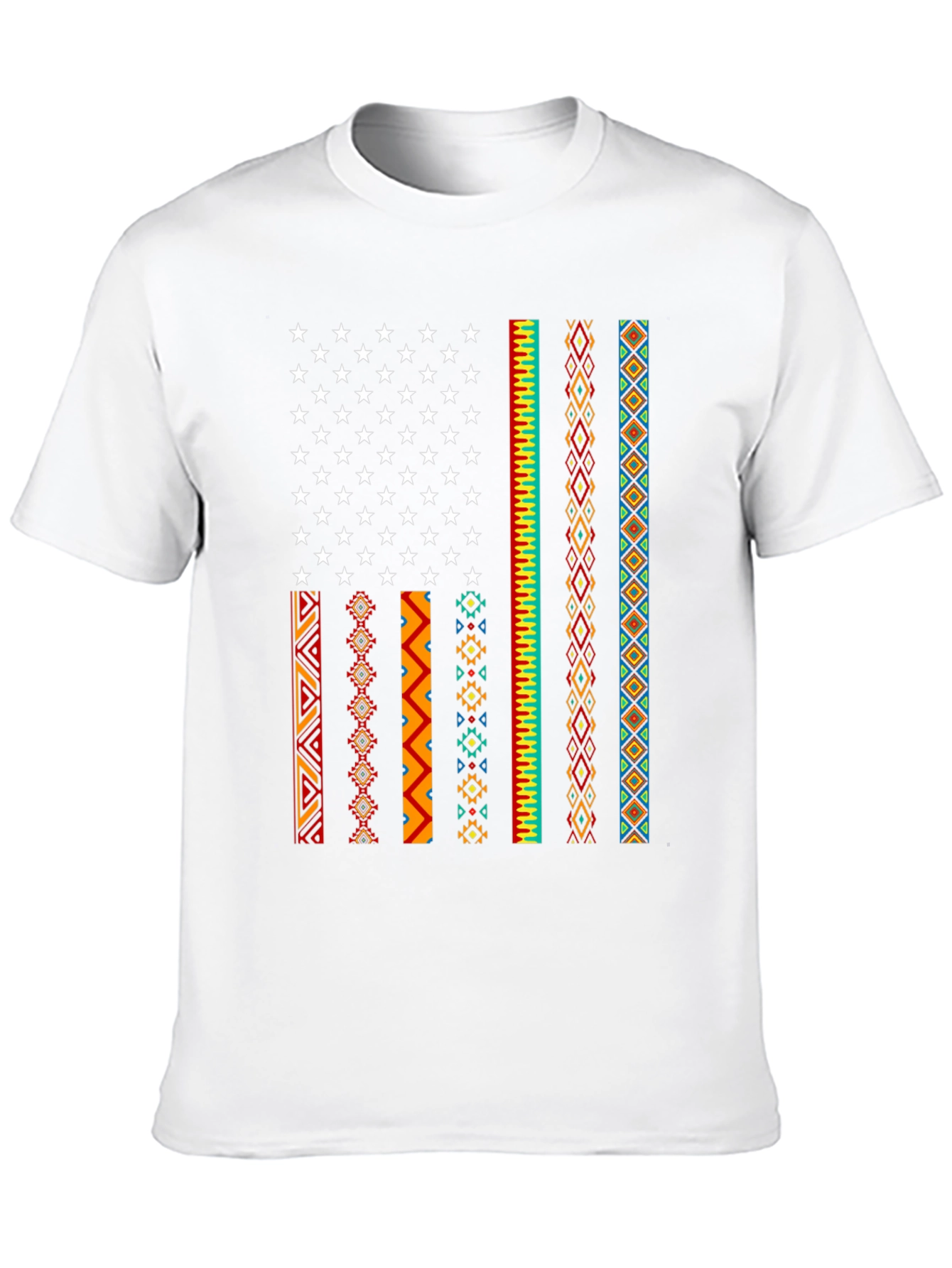 American Flag Tribal Pattern Tee