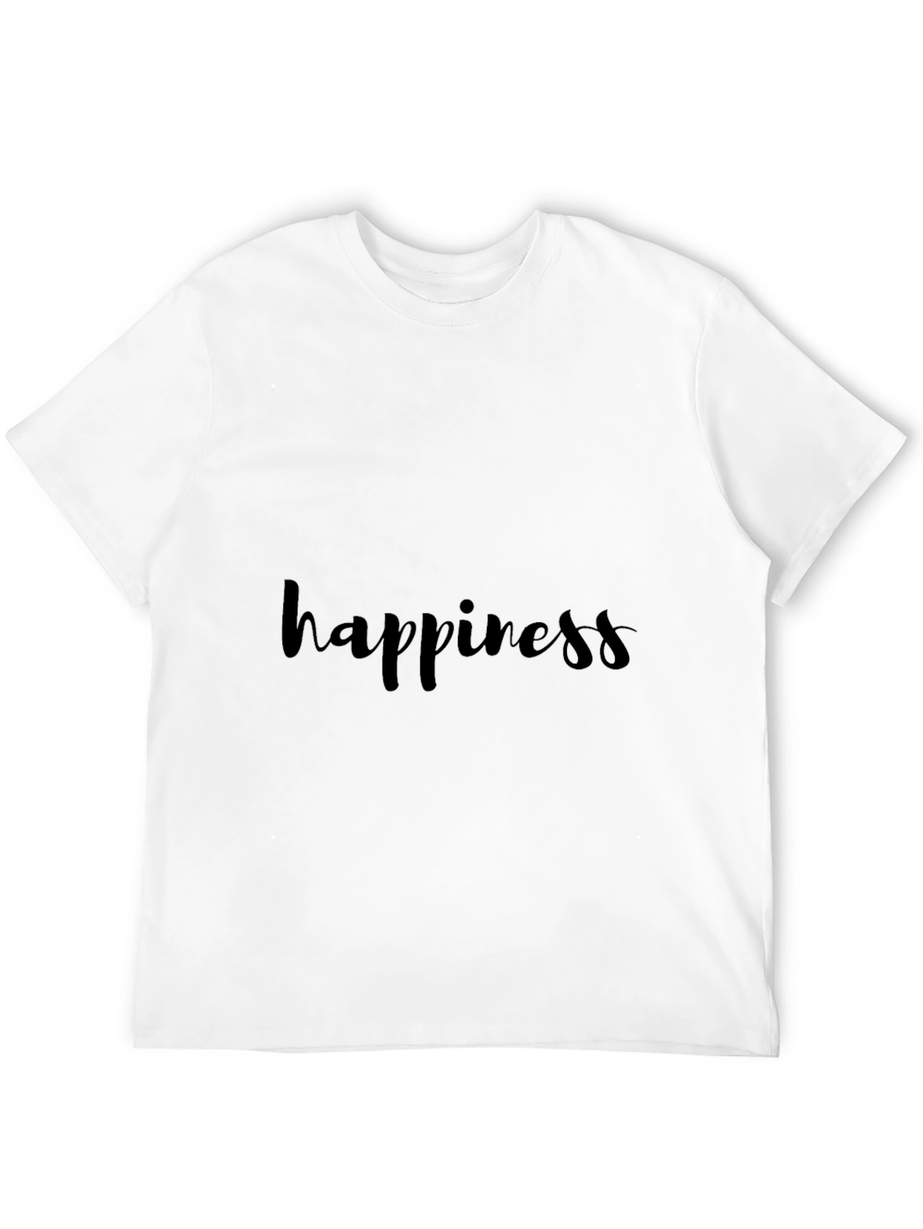 Happiness Graphic Tee - Unisex Black Cotton T-Shirt