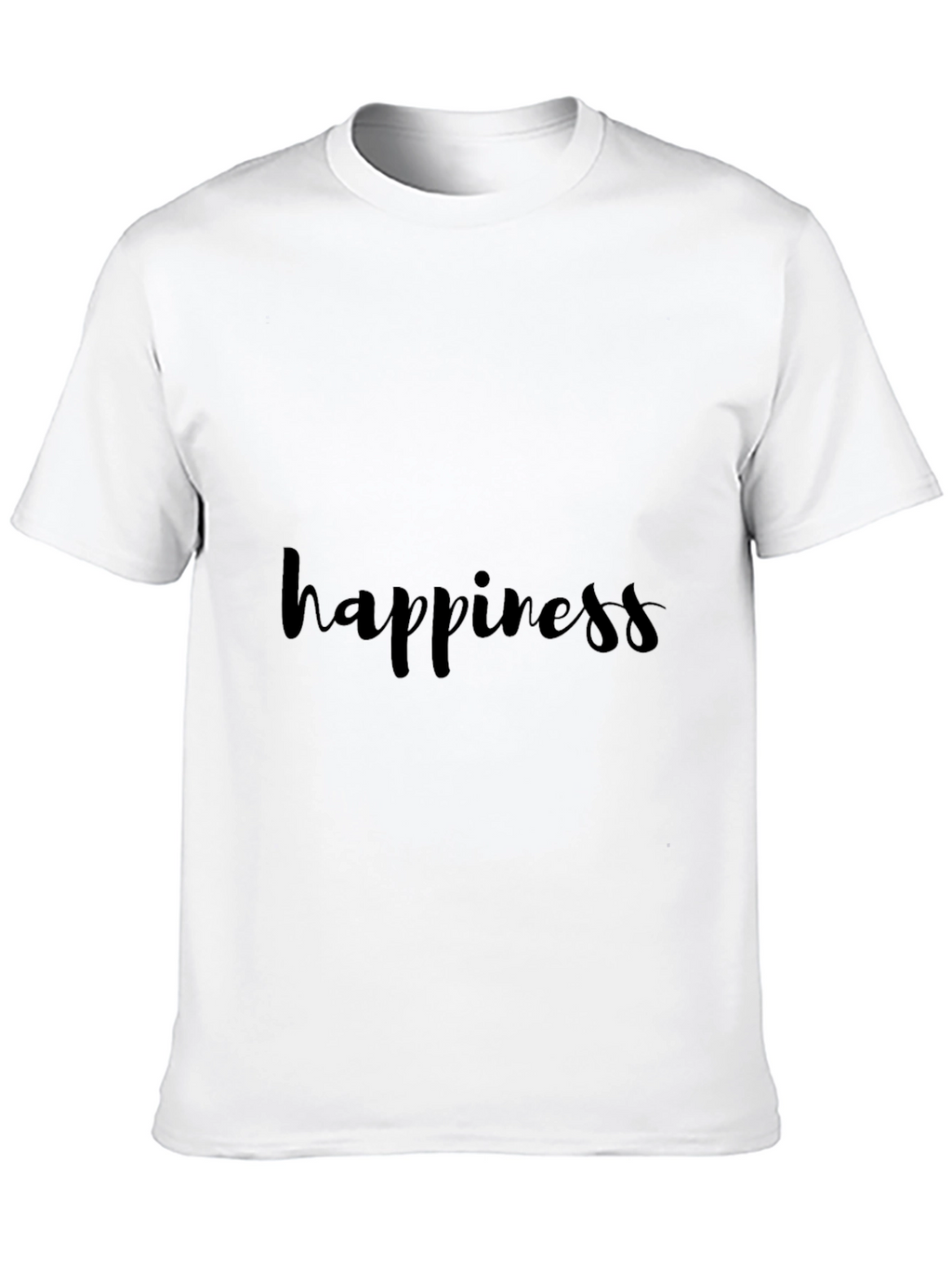 Happiness Graphic Tee - Unisex Black Cotton T-Shirt