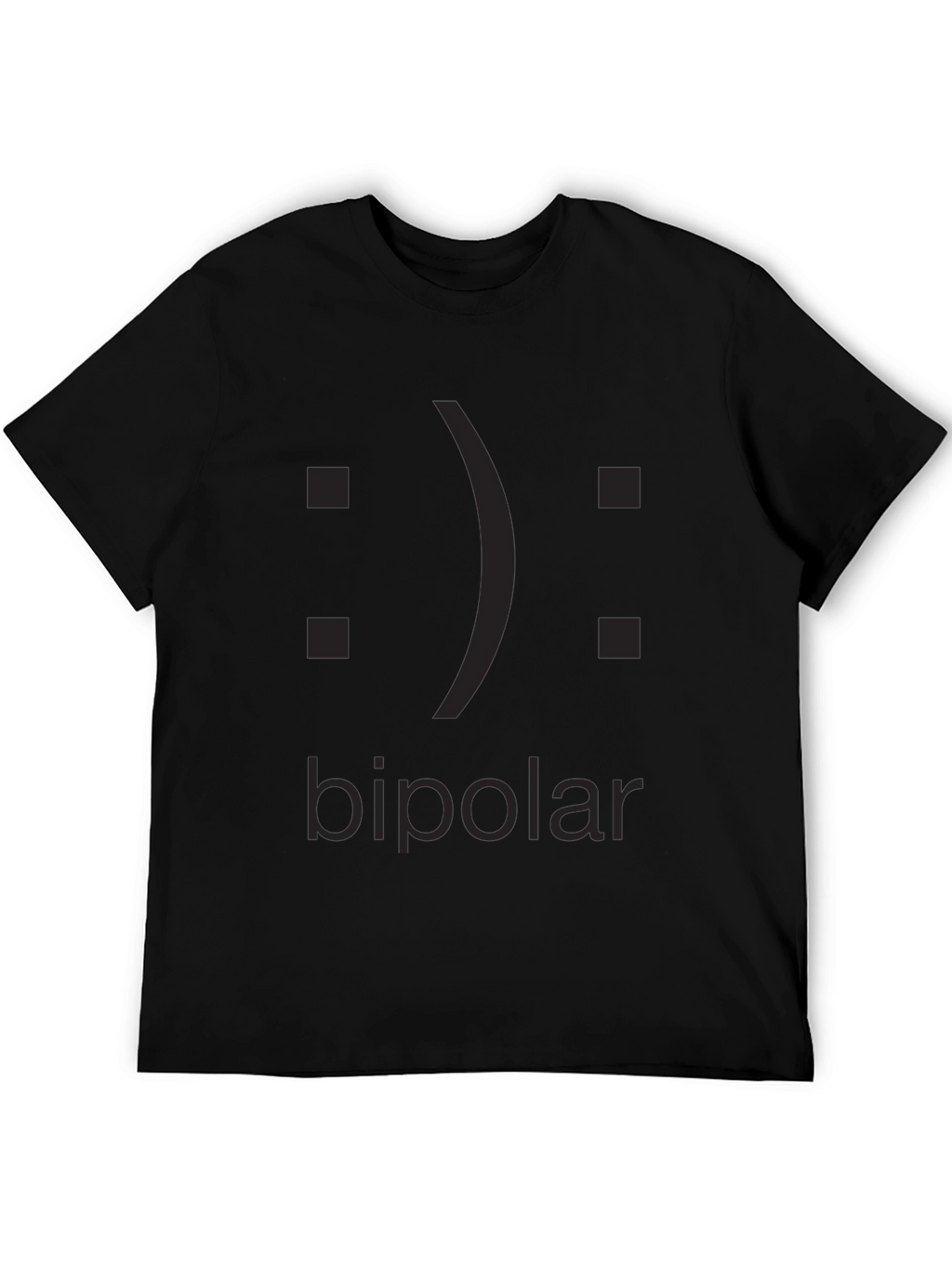 Bipolar Graphic Tee - Black Crew Neck T-Shirt
