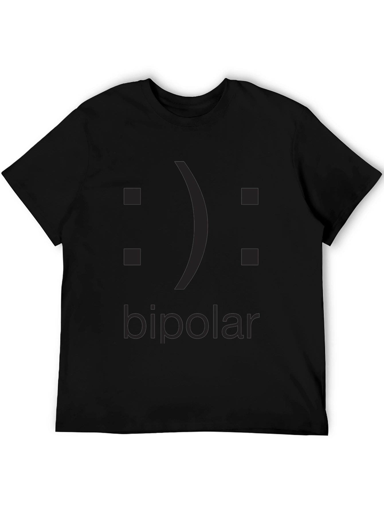 Bipolar Graphic Tee - Black Crew Neck T-Shirt