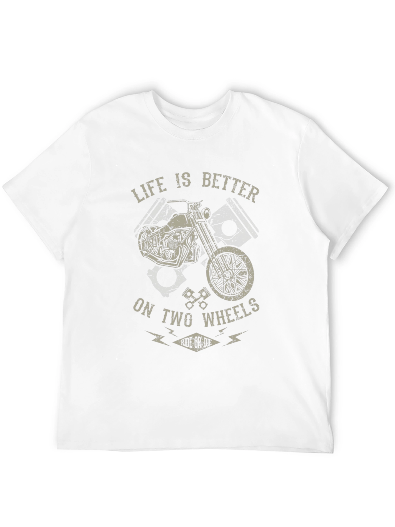 Motorcycle Graphic T-Shirt - Ride or Die Biker Tee
